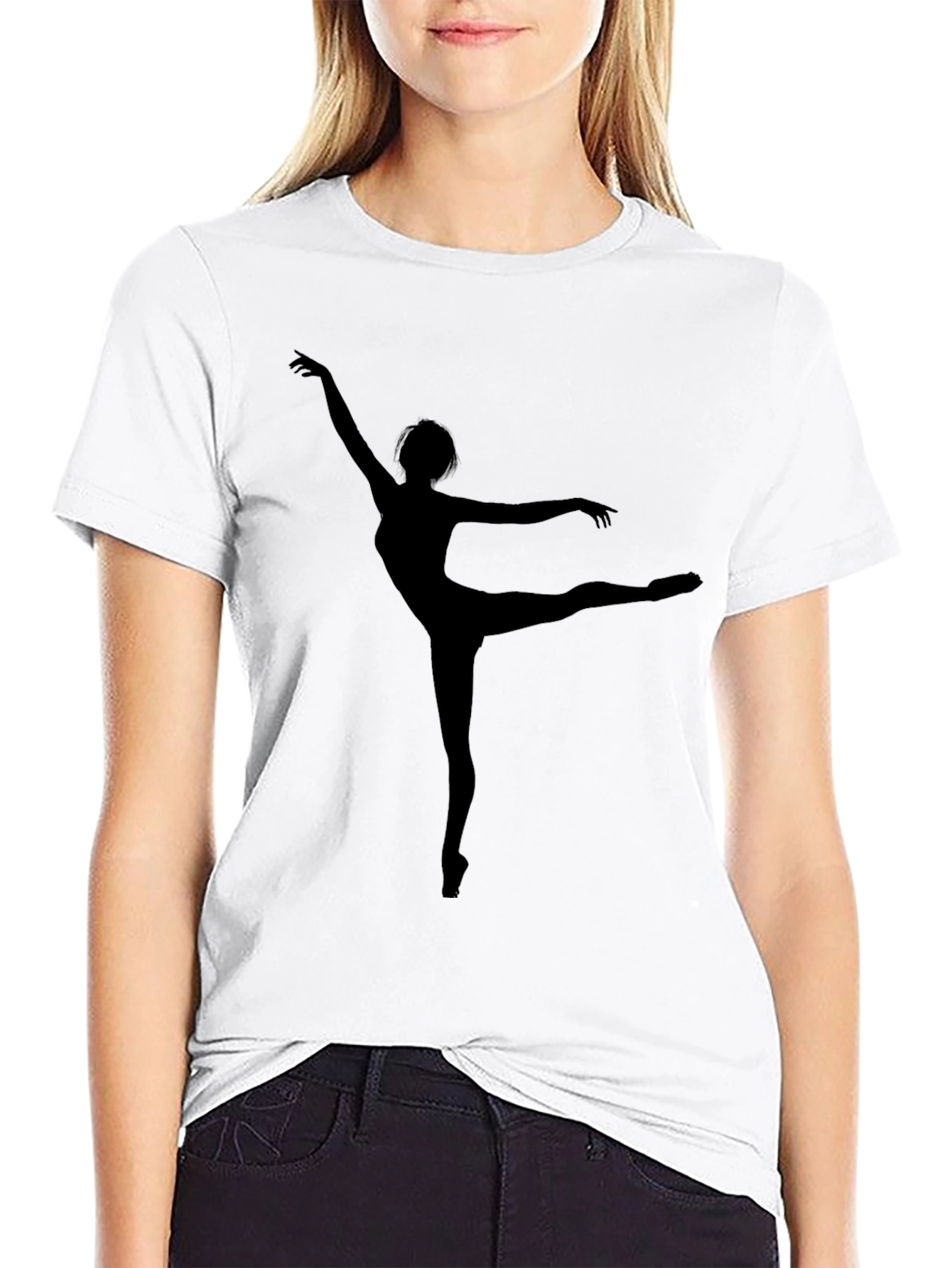 Ballerina Graphic T-Shirt - Black