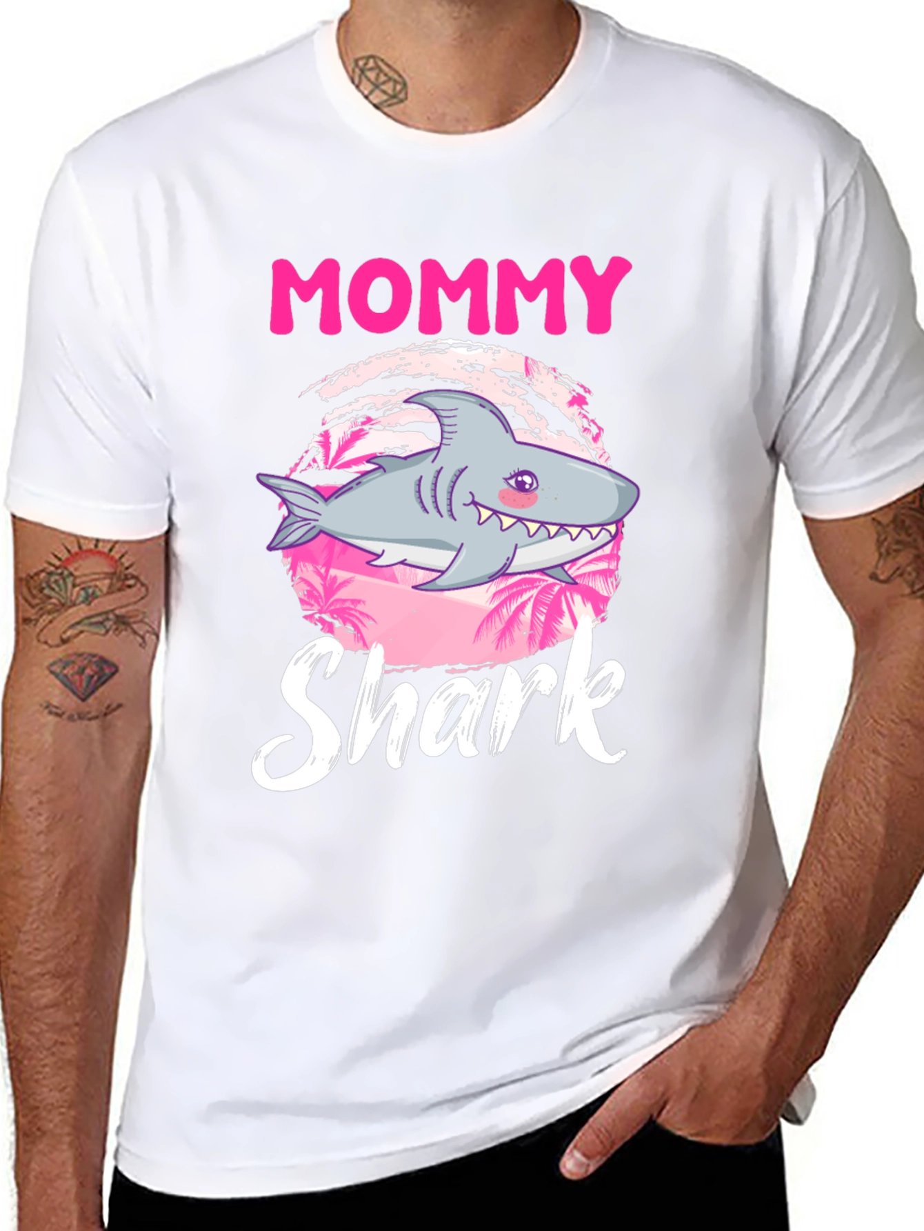 Mommy Shark Graphic Tee - Cute Shark Design