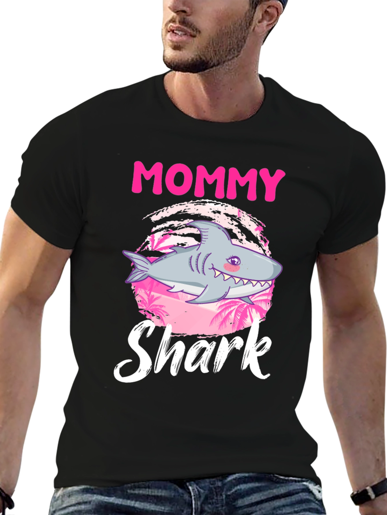 Mommy Shark Graphic Tee - Cute Shark Design