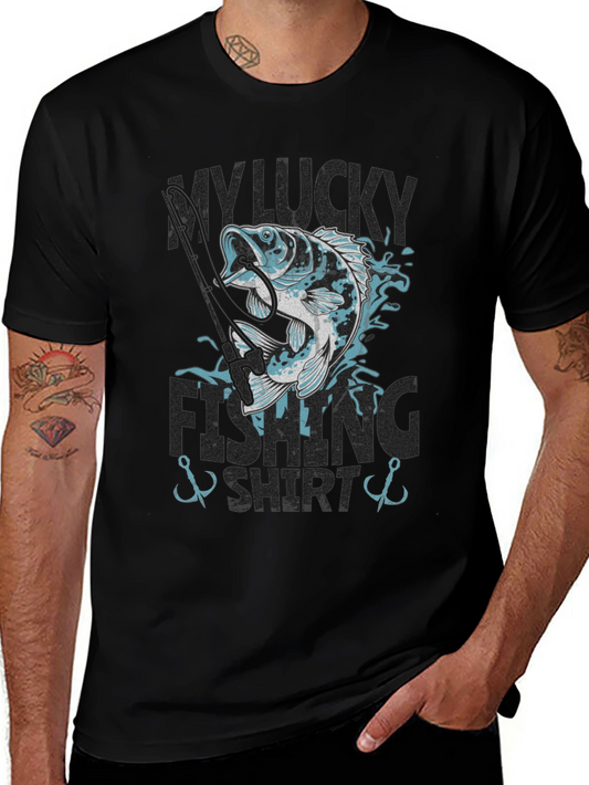 My Lucky Fishing Shirt - Graphic Tee for Anglers