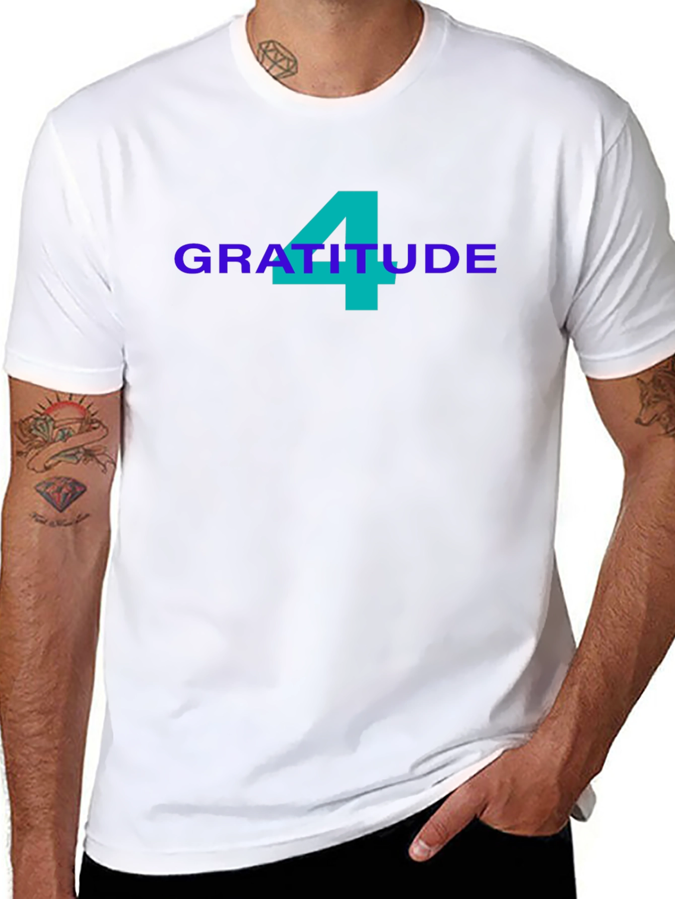 Gratitude Tee - Stylish Graphic Print T-Shirt