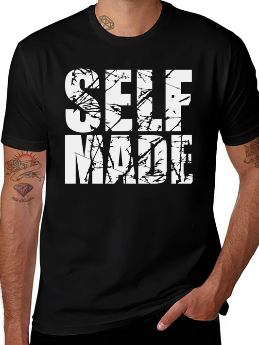Self Made Graphic Tee - Black Casual T-Shirt