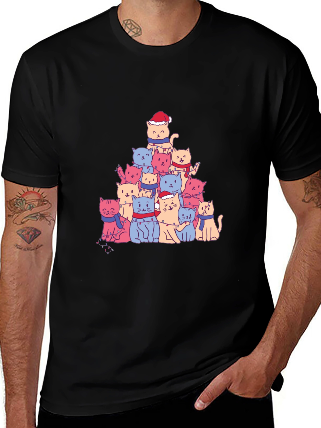 Festive Christmas Cats T-Shirt