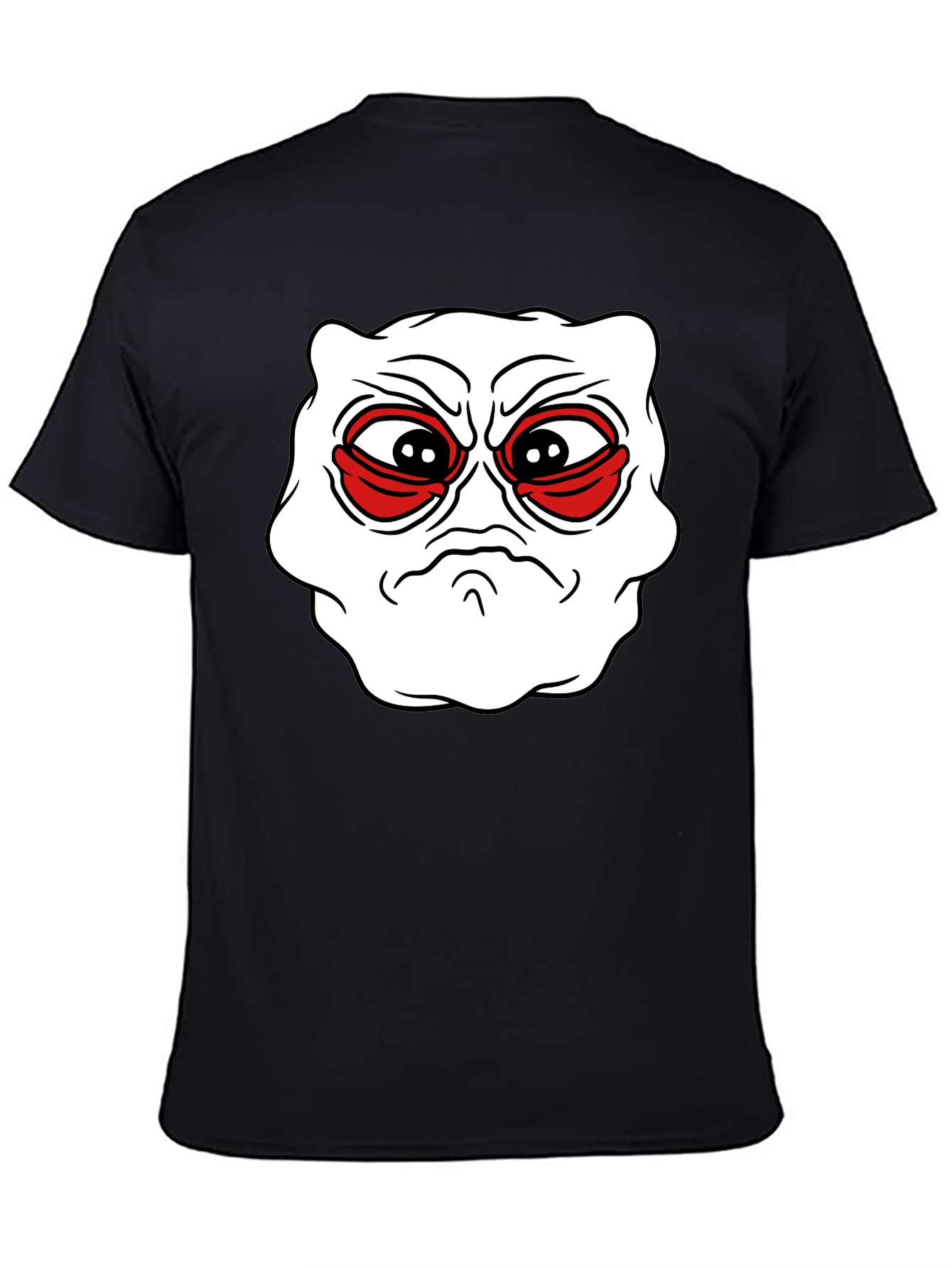 Grumpy Face Graphic Tee - Black