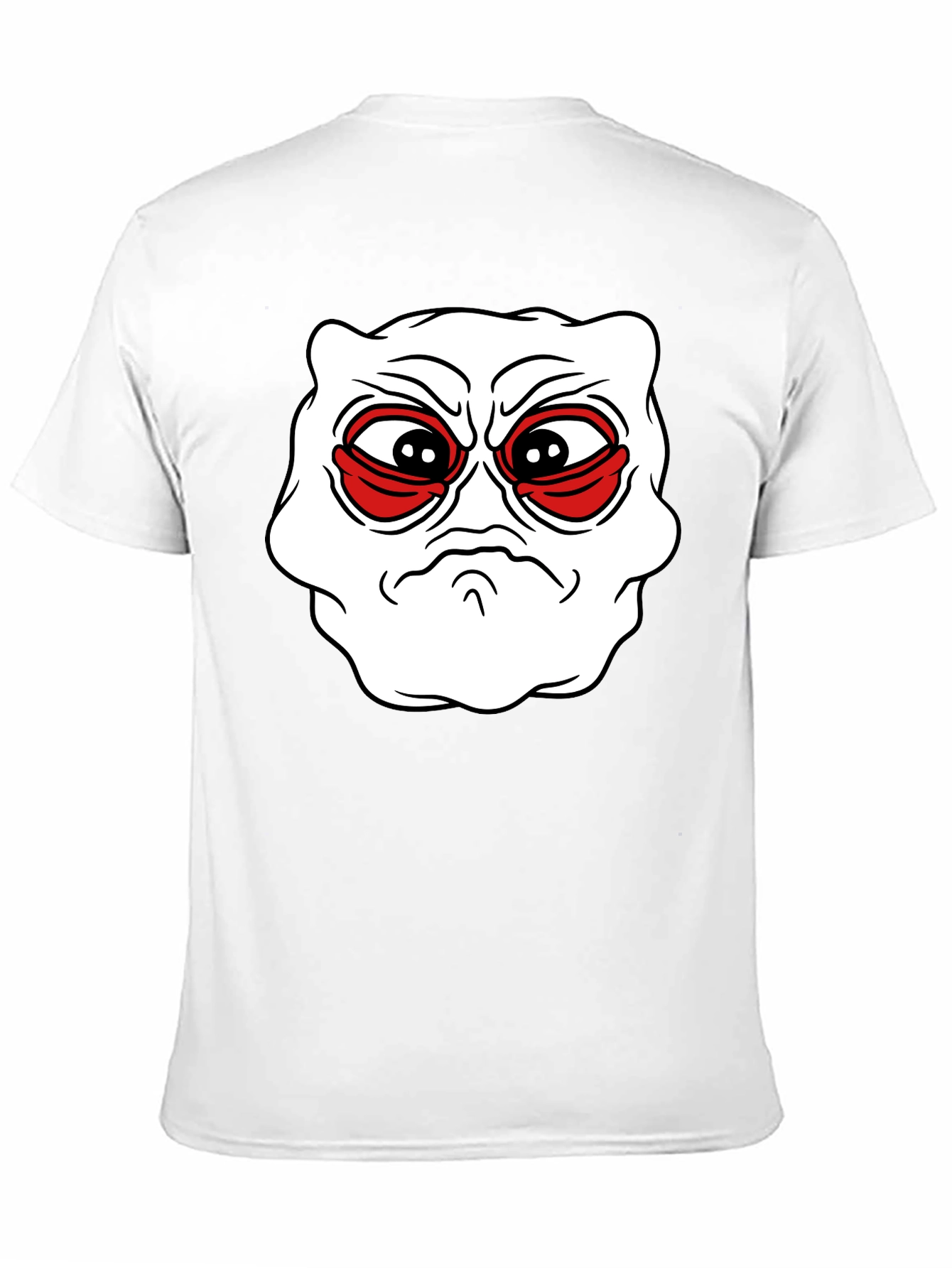 Grumpy Face Graphic Tee - Black