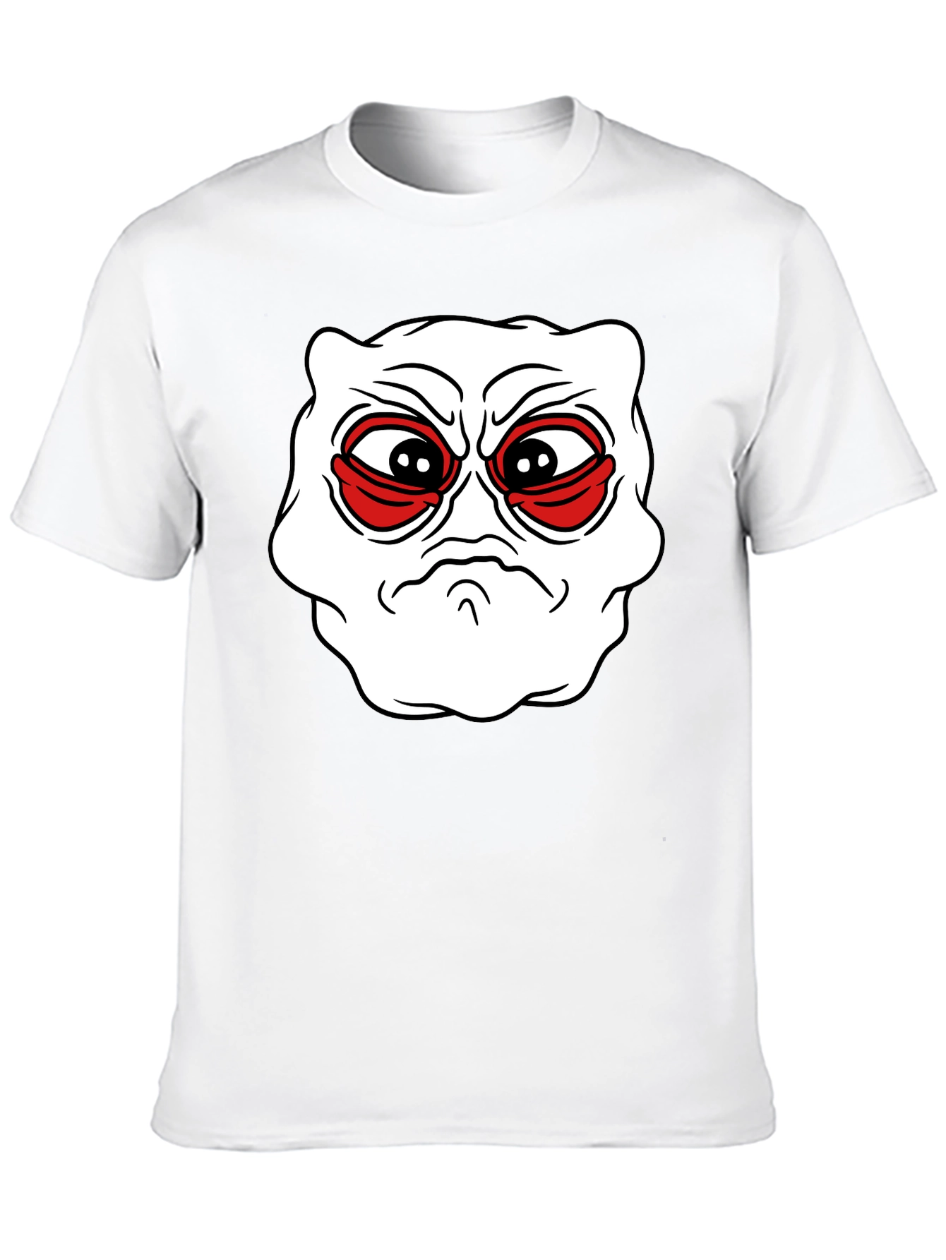 Grumpy Face Graphic Tee - Black