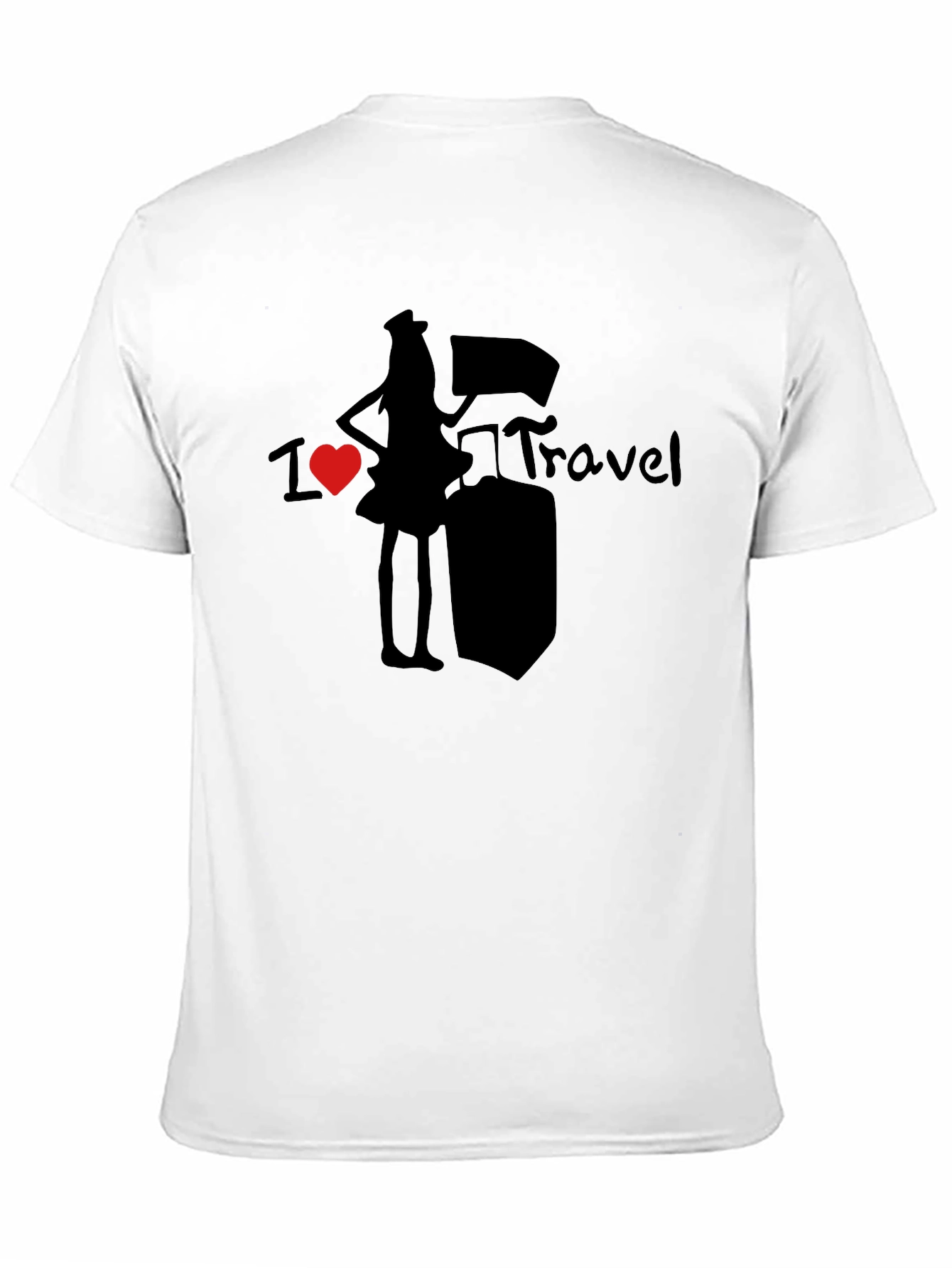 I Heart Travel Graphic T-Shirt - Unisex Black Tee
