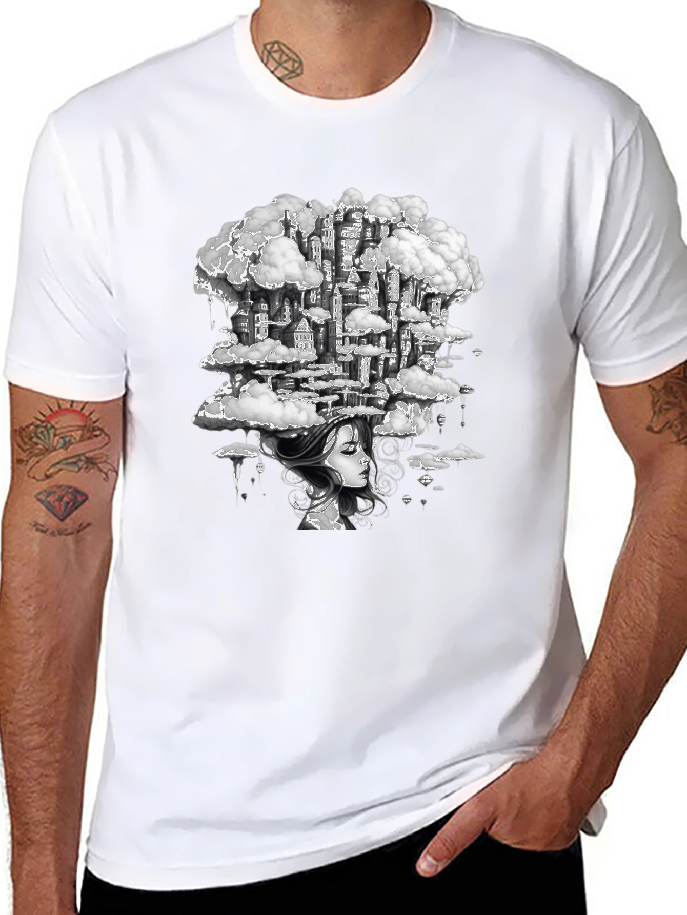 Dreamscape City Black Graphic Tee