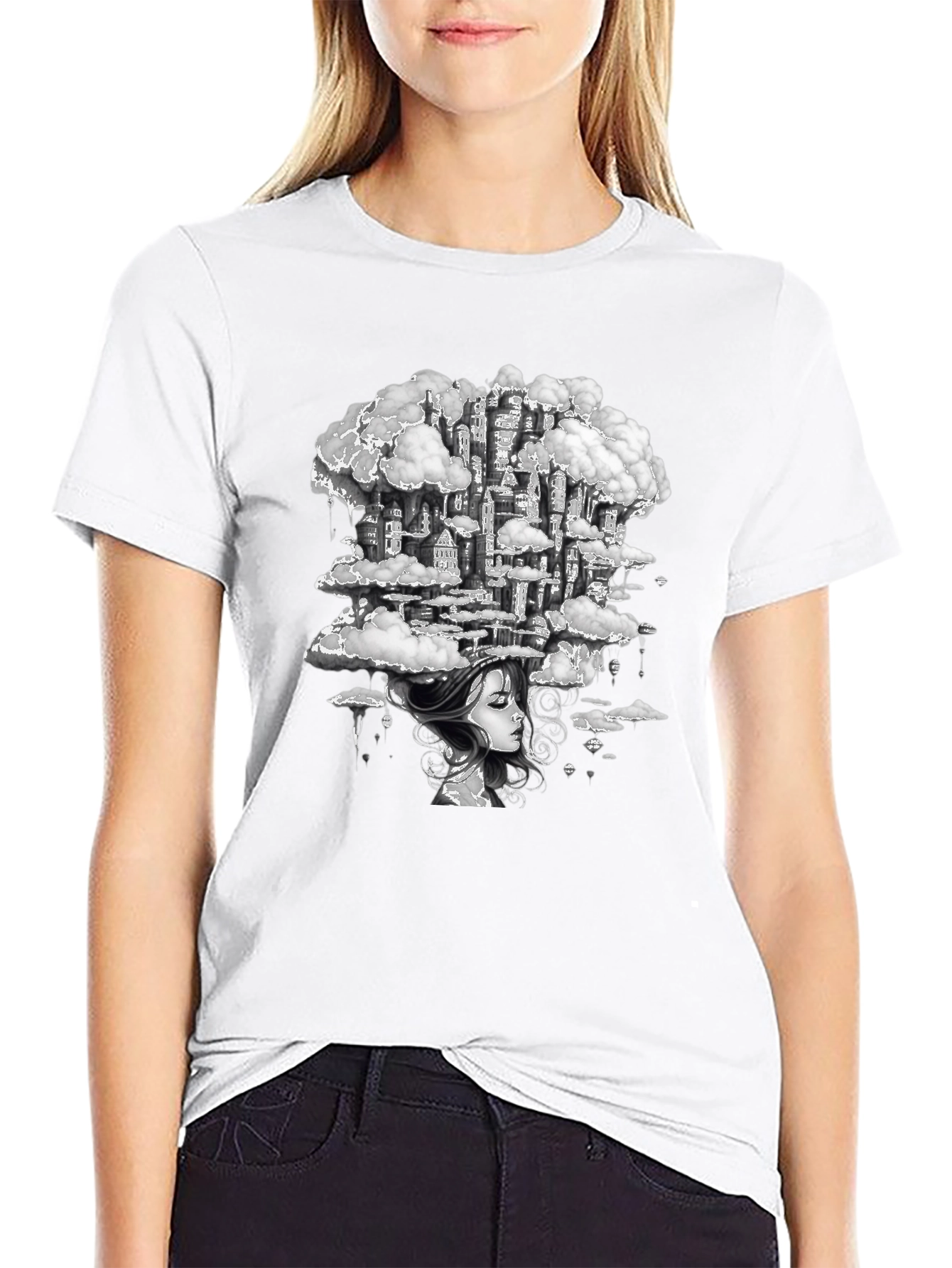 Dreamscape City Black Graphic Tee