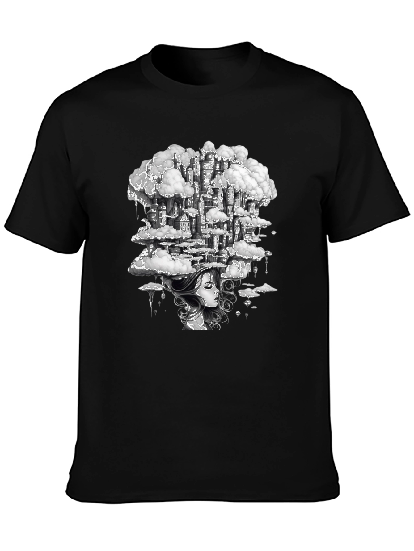 Dreamscape City Black Graphic Tee