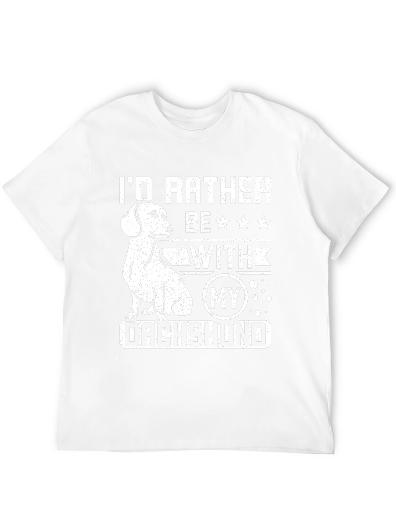 Dachshund Lover T-Shirt Id Rather Be With My Dog