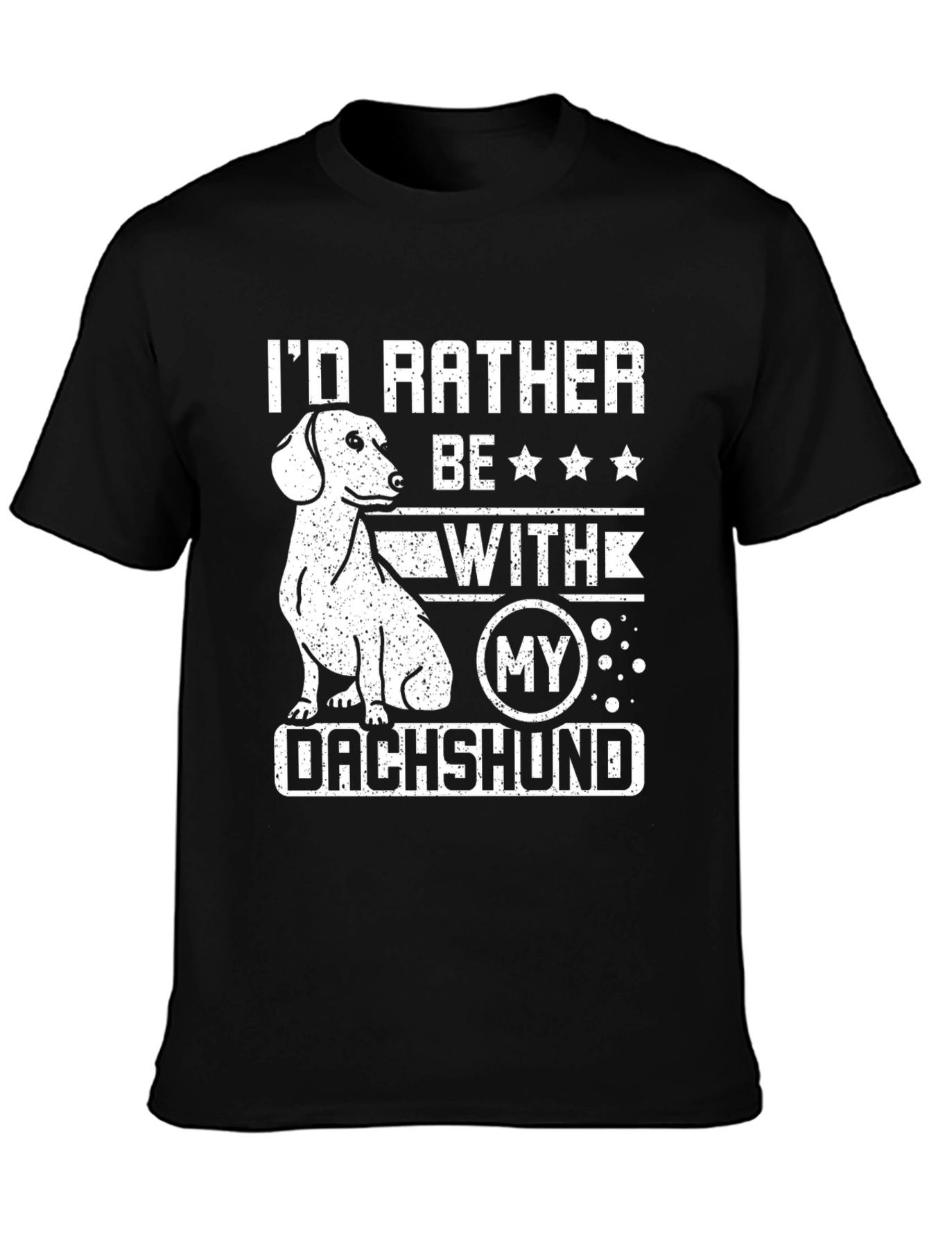 Dachshund Lover T-Shirt Id Rather Be With My Dog