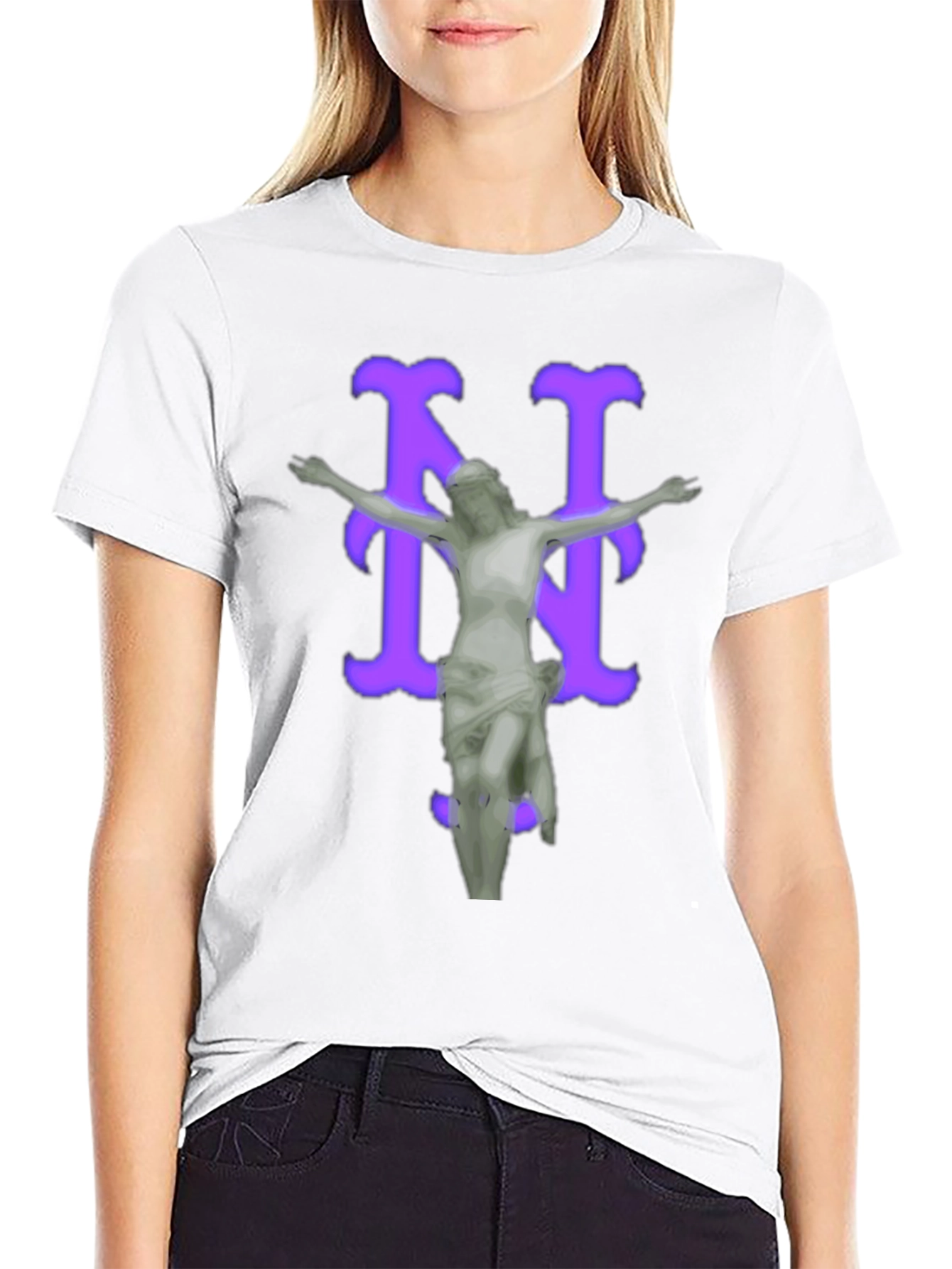 Artistic Graphic Tee - Statue Design
