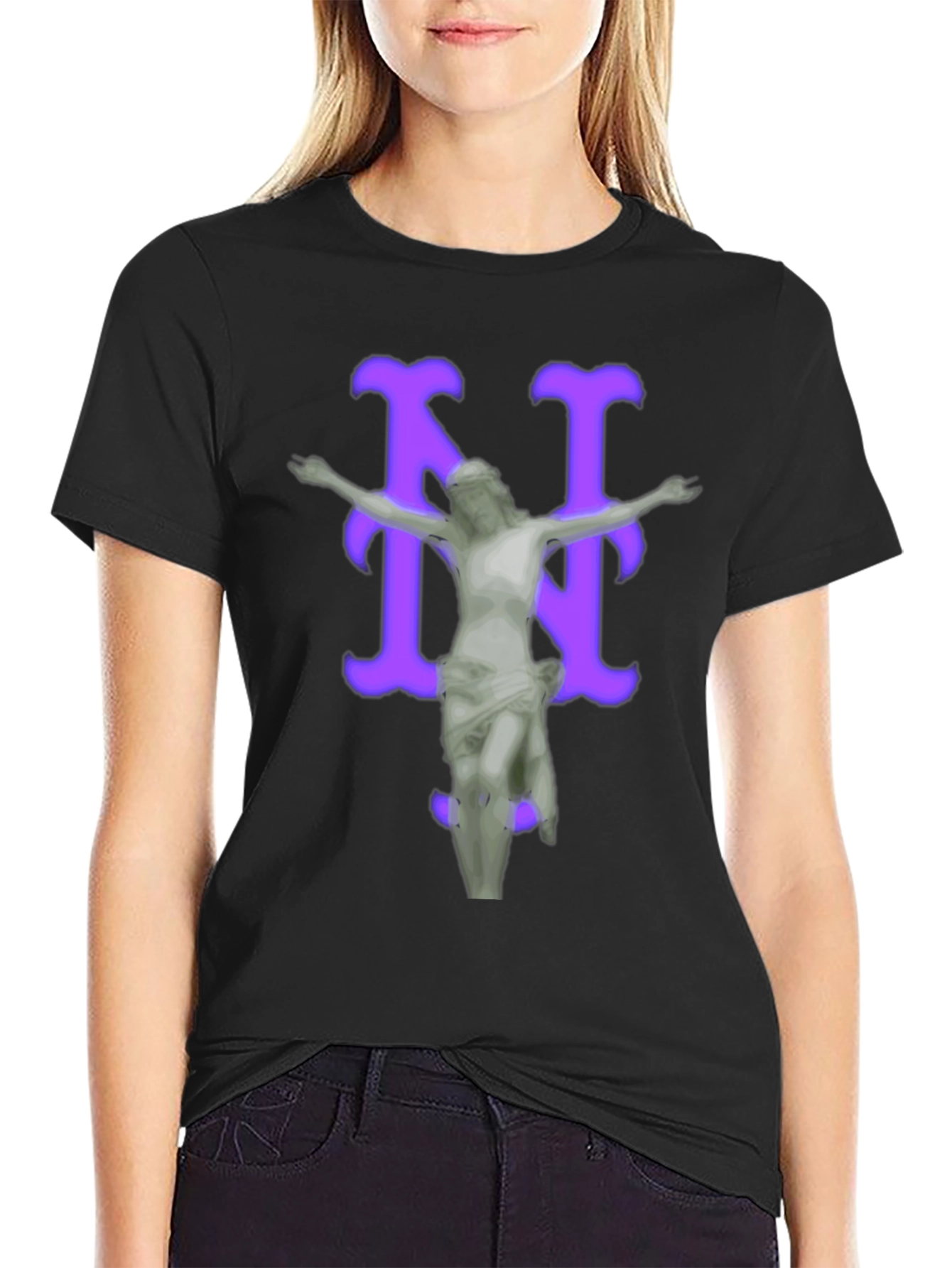 Artistic Graphic Tee - Statue Design