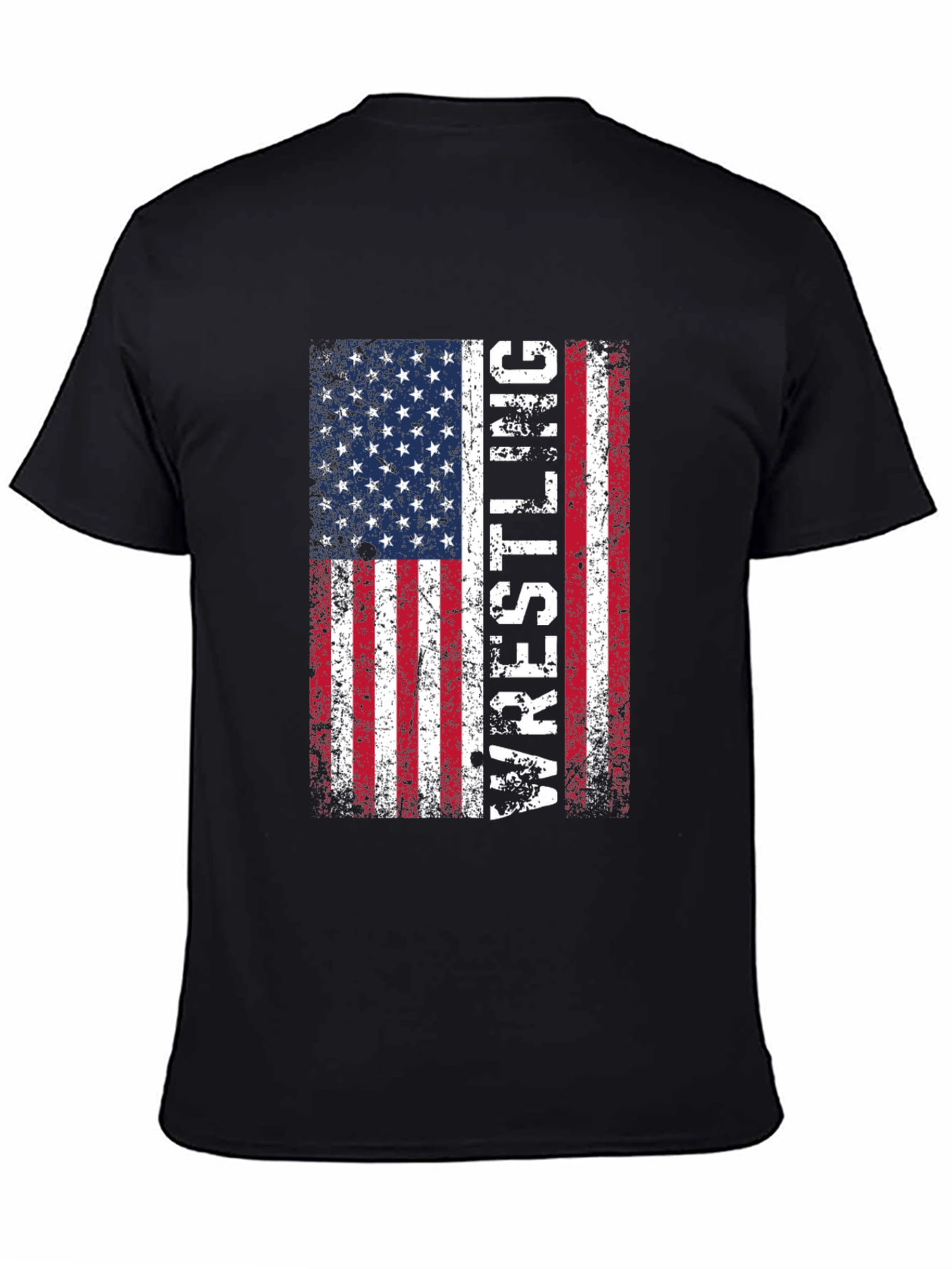 Wrestling USA Flag T-Shirt - Patriotic Sports Tee