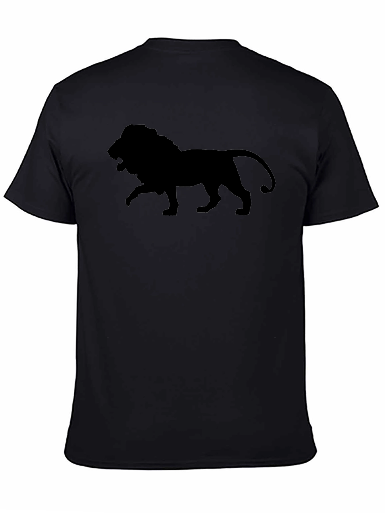 Lion Silhouette Black T-Shirt