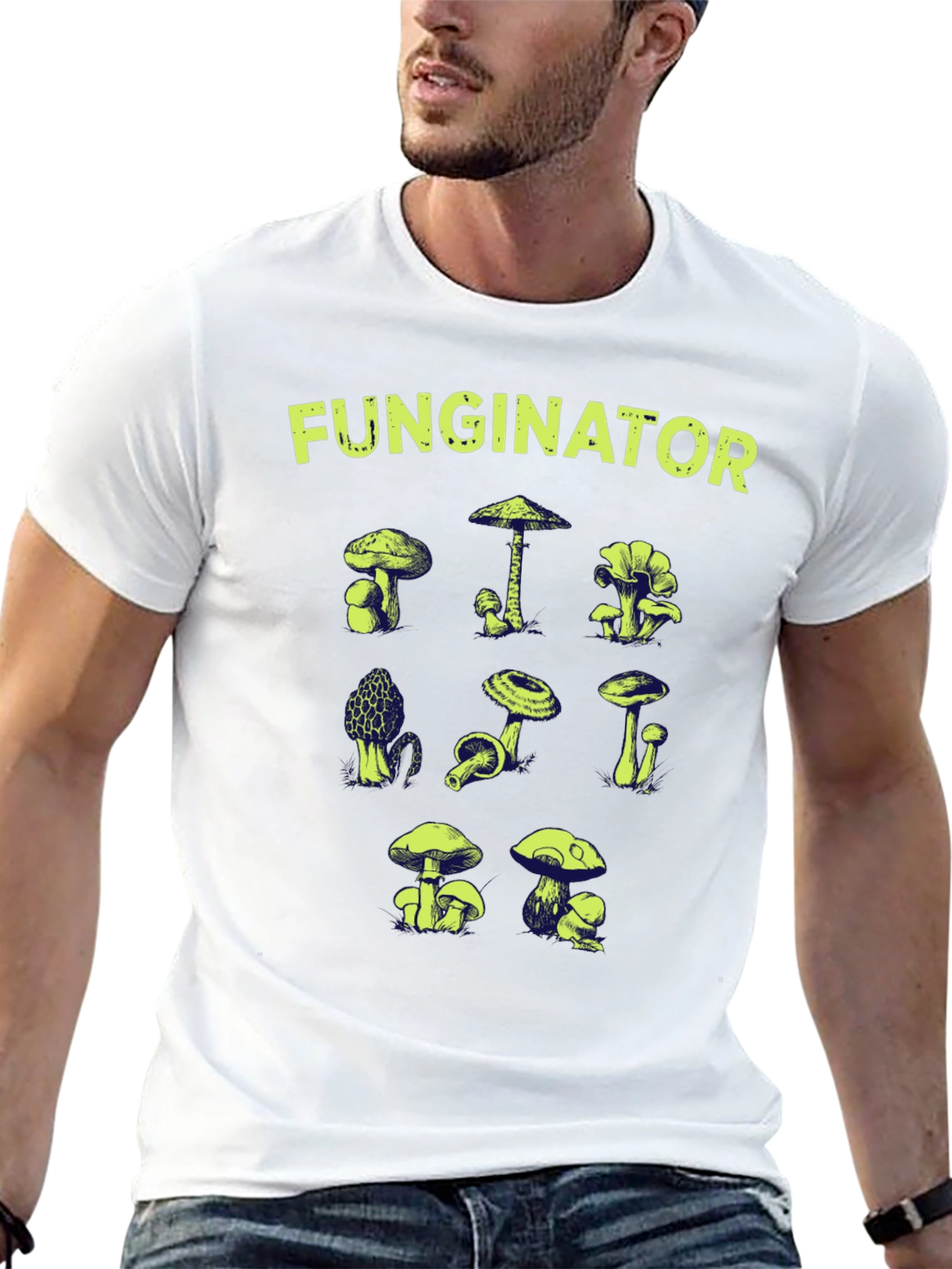 Funginator Mushroom Graphic Tee