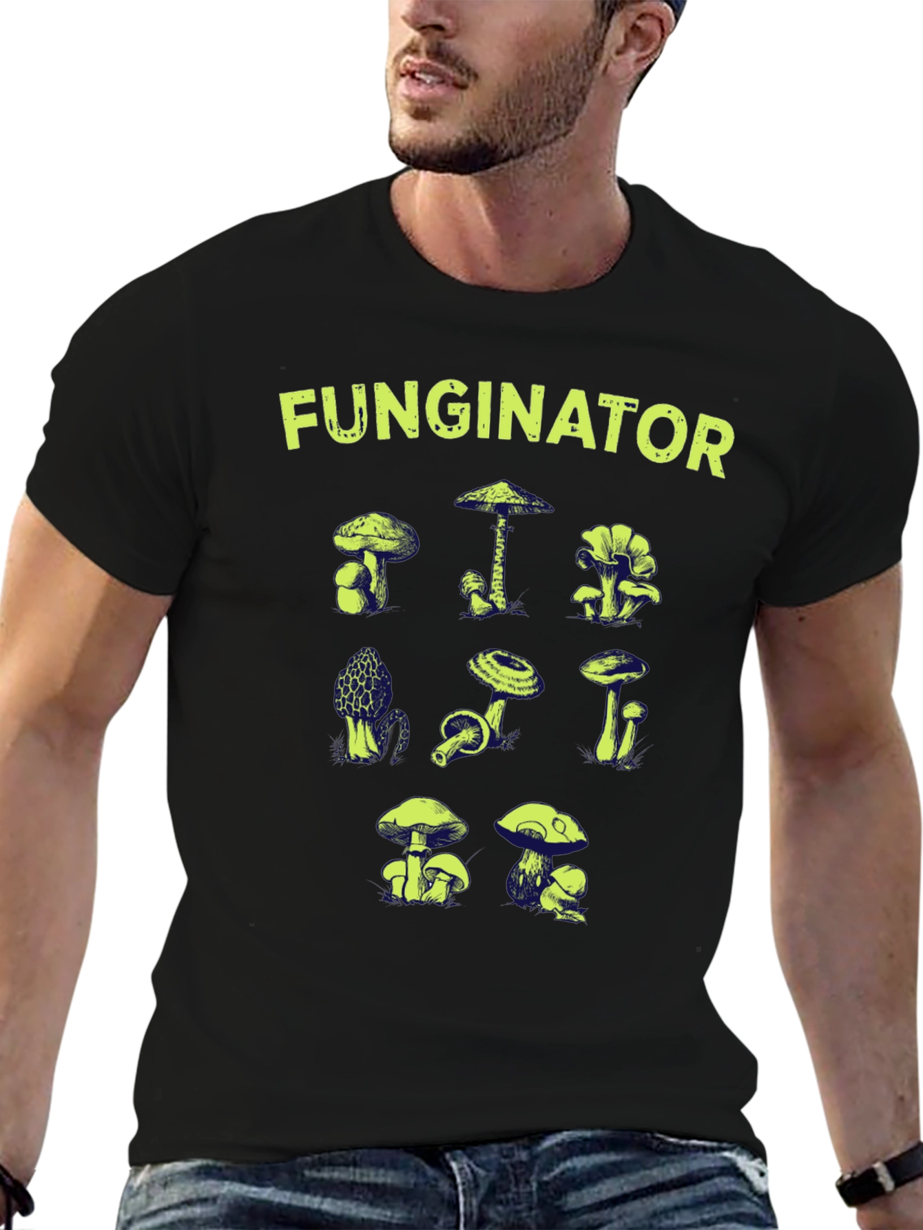 Funginator Mushroom Graphic Tee