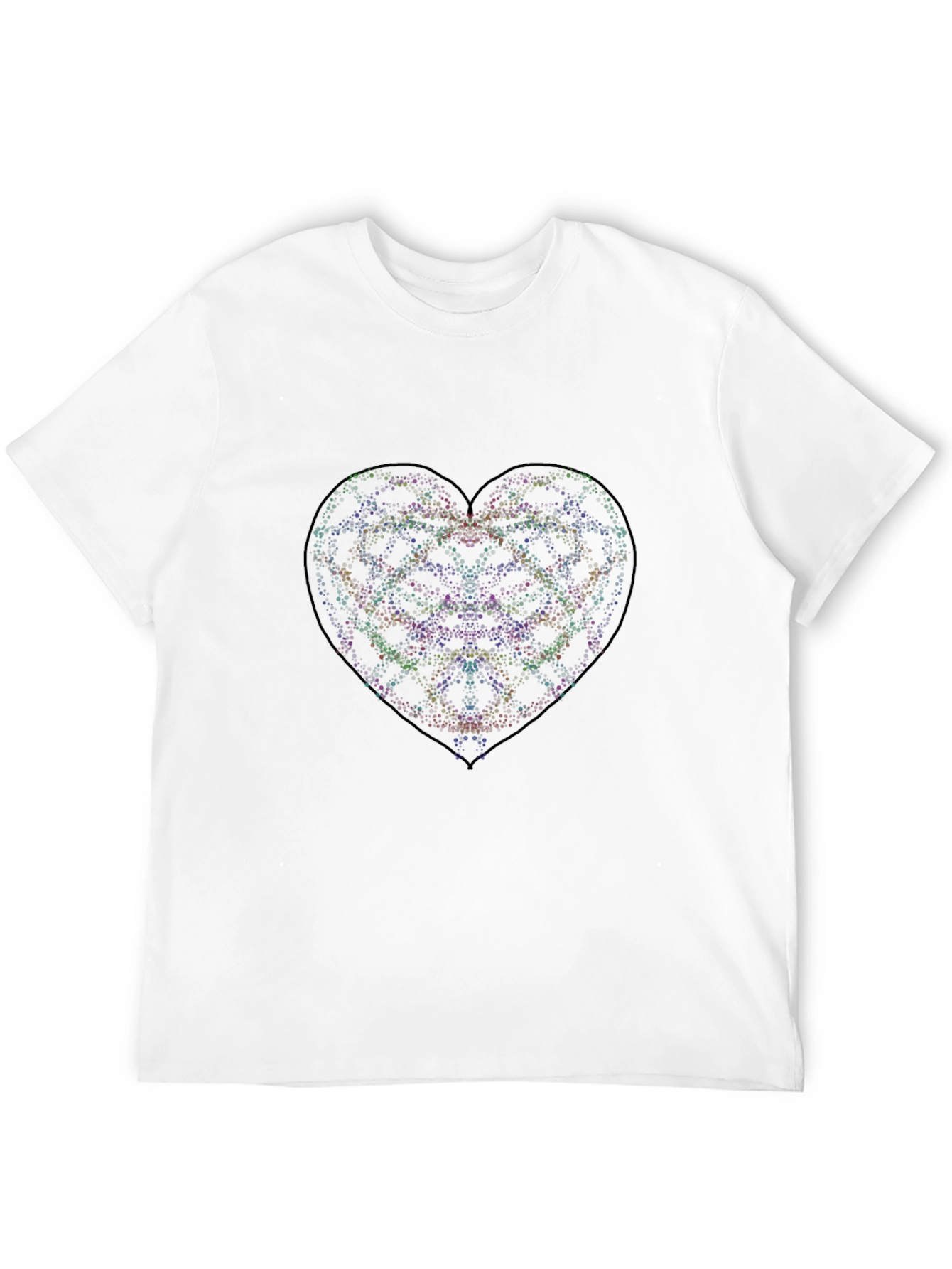 Heart Galaxy Graphic Tee - Stylish Black T-Shirt