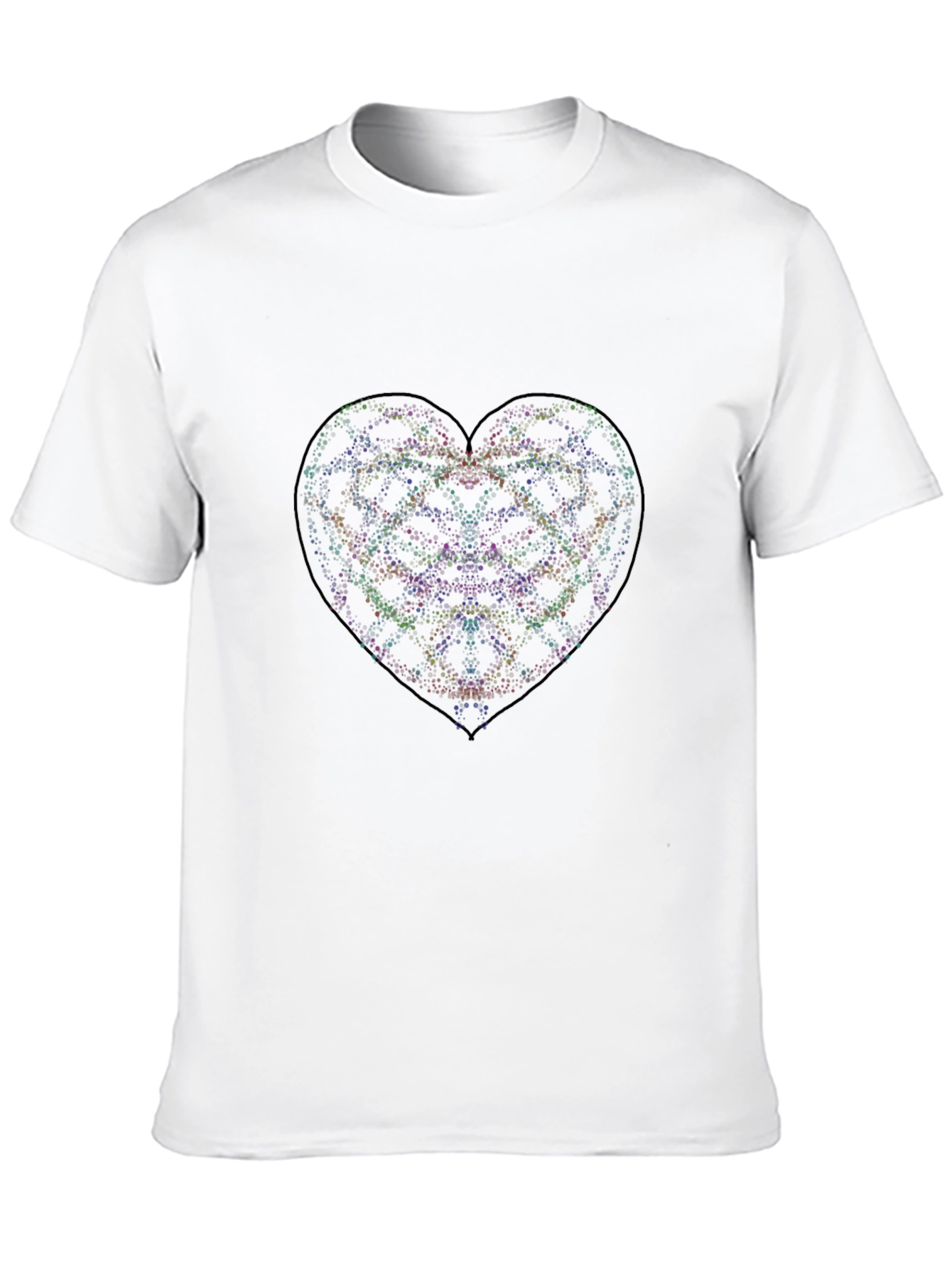 Heart Galaxy Graphic Tee - Stylish Black T-Shirt