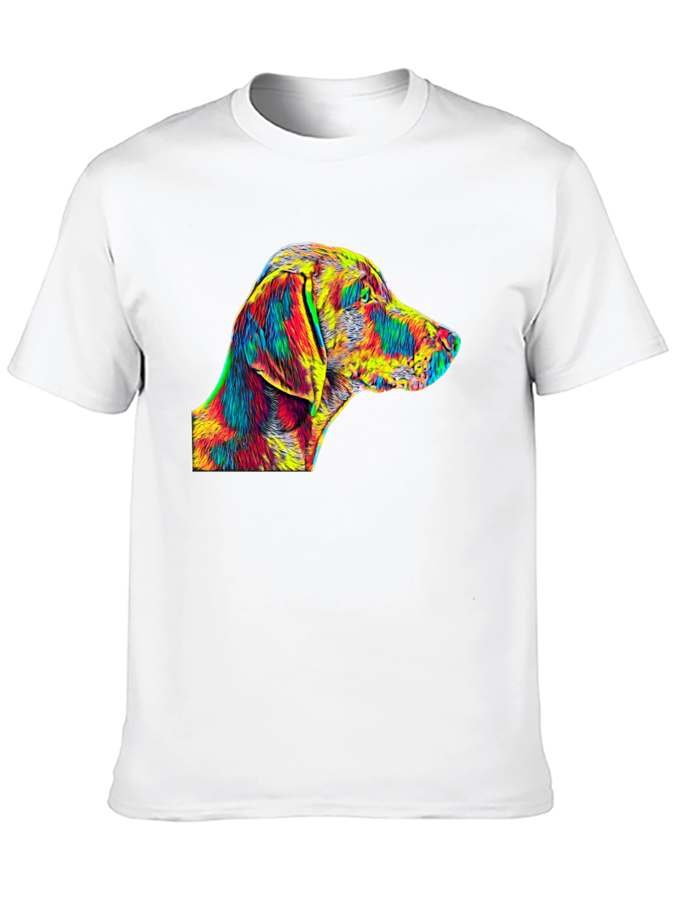 Vibrant Dog Art Black T-Shirt