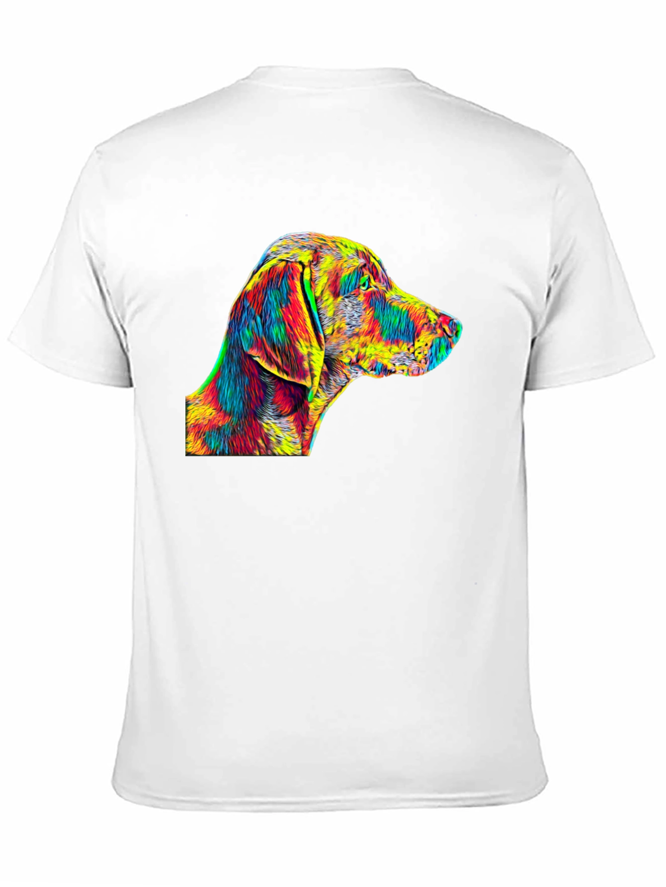 Vibrant Dog Art Black T-Shirt