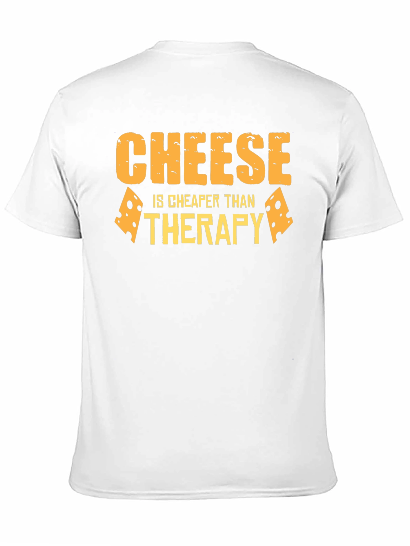 Cheese is Cheaper Than Therapy Black T-Shirt