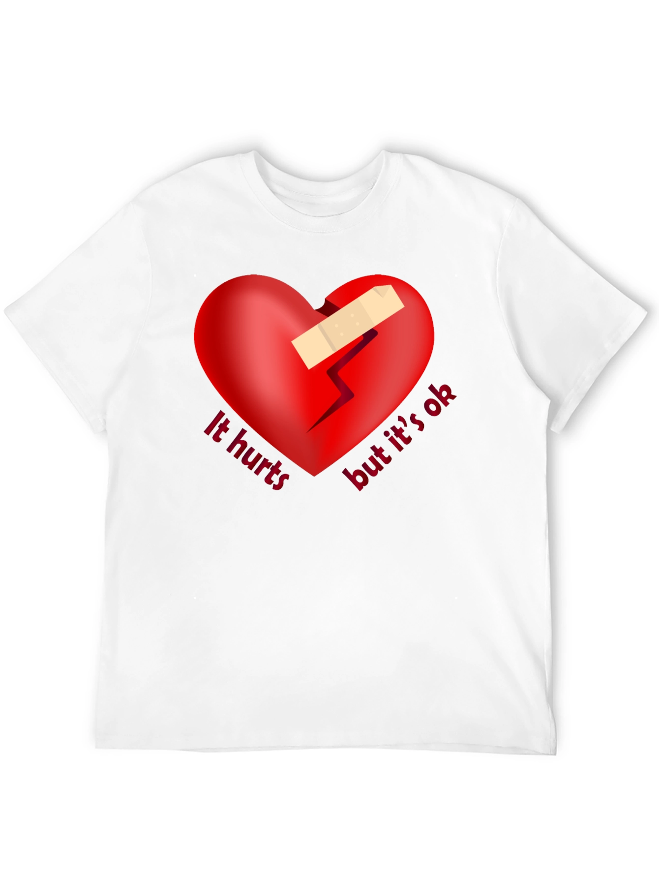 It Hurts But Its Ok Graphic Tee - Black