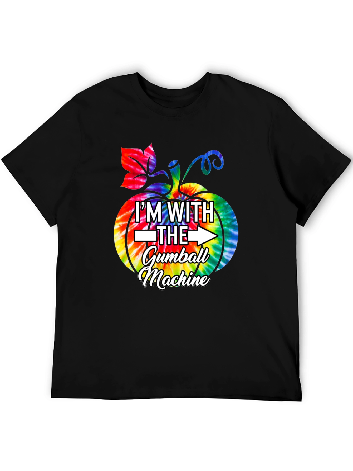 Im With The Gumball Machine Tie Dye Pumpkin T-Shirt