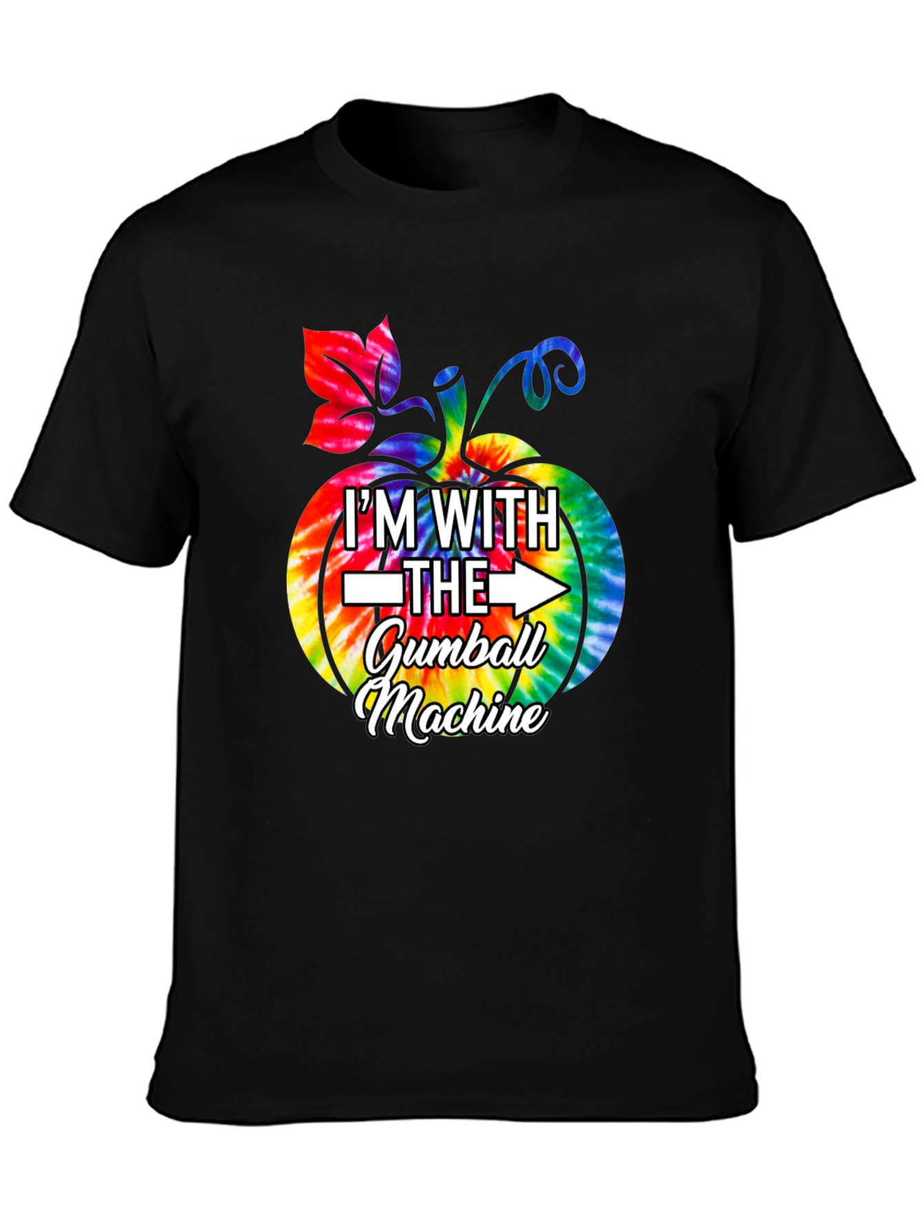 Im With The Gumball Machine Tie Dye Pumpkin T-Shirt