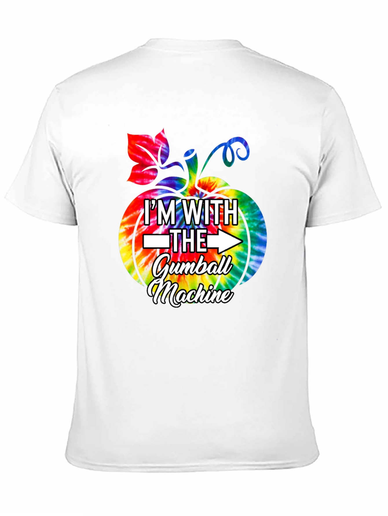 Im With The Gumball Machine Tie Dye Pumpkin T-Shirt