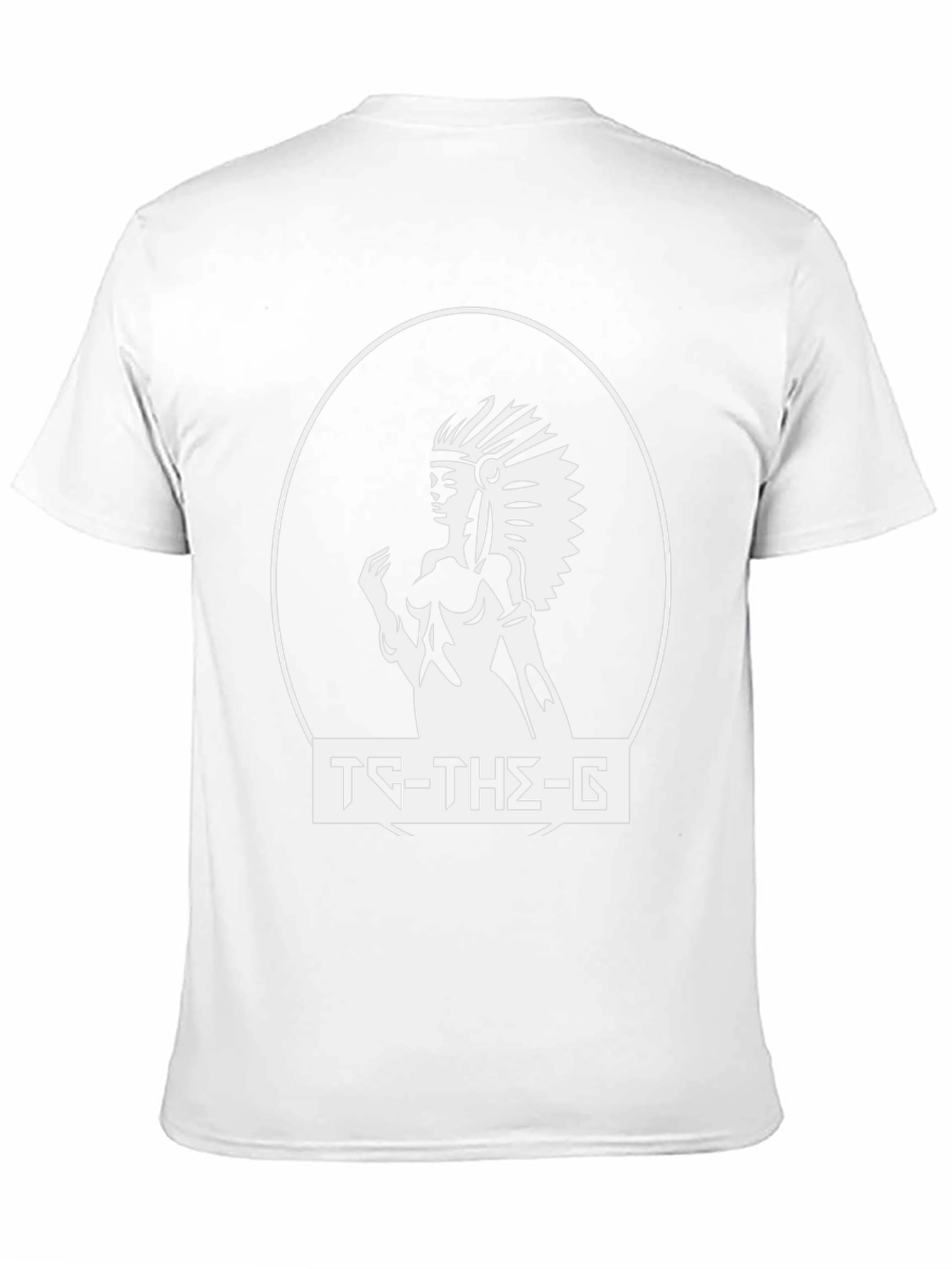Black T-Shirt with Indian Headdress Graphic