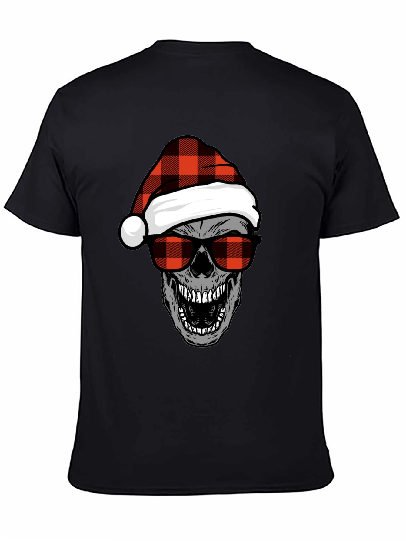 Skull with Santa Hat Graphic Tee