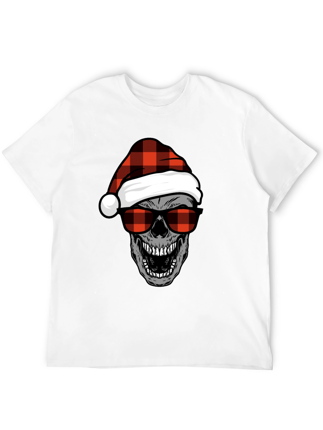 Skull with Santa Hat Graphic Tee