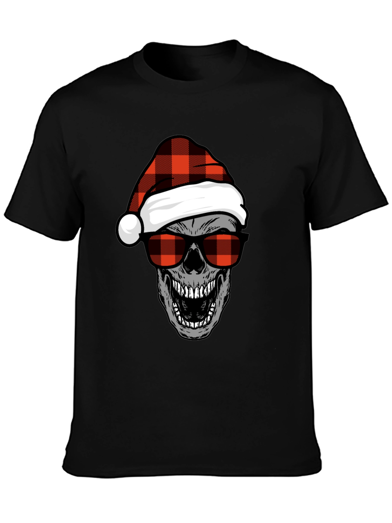 Skull with Santa Hat Graphic Tee