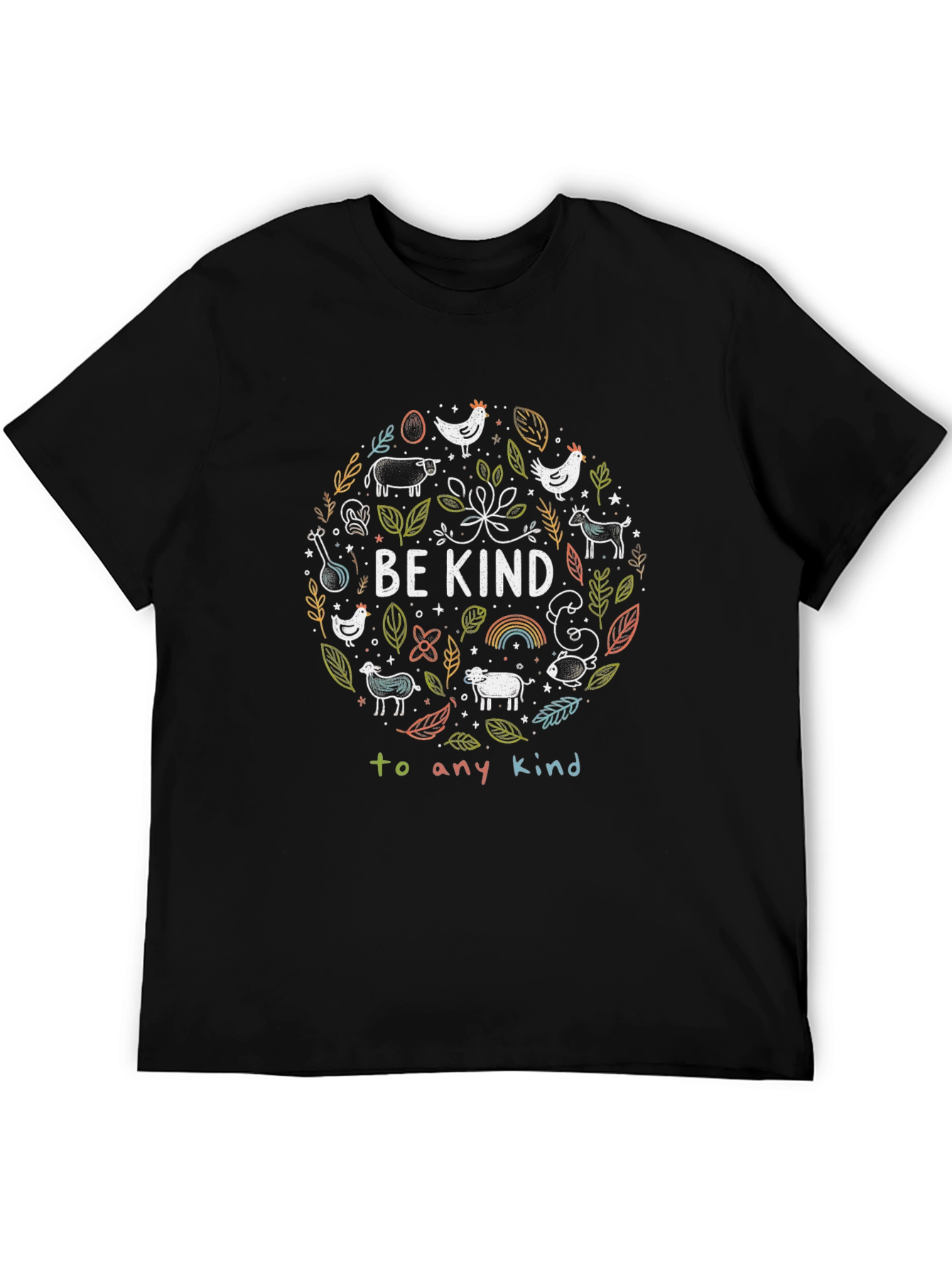 Be Kind Vegan Animal Lover Graphic T-Shirt