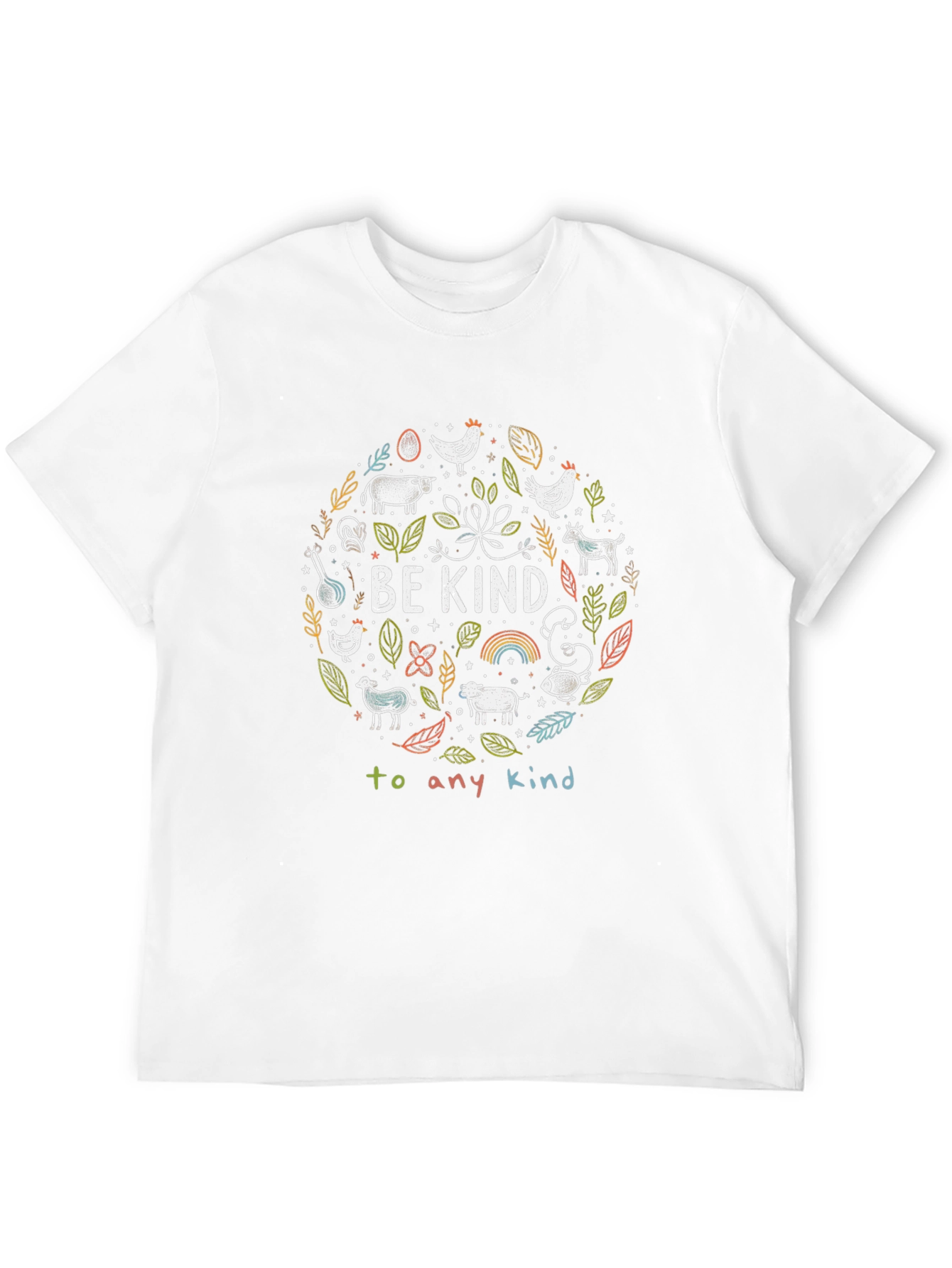 Be Kind Vegan Animal Lover Graphic T-Shirt