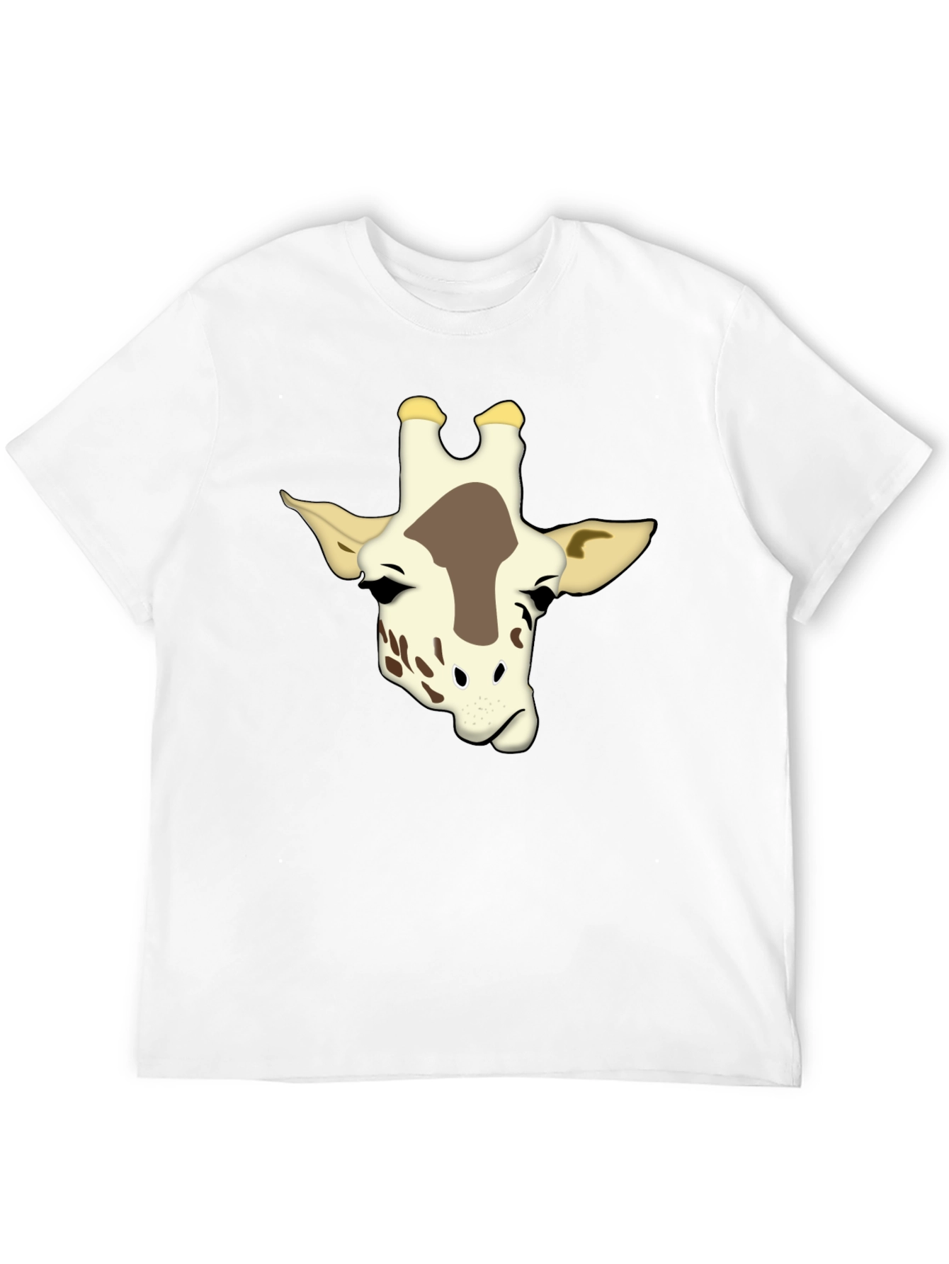 Giraffe Graphic Print Black T-Shirt