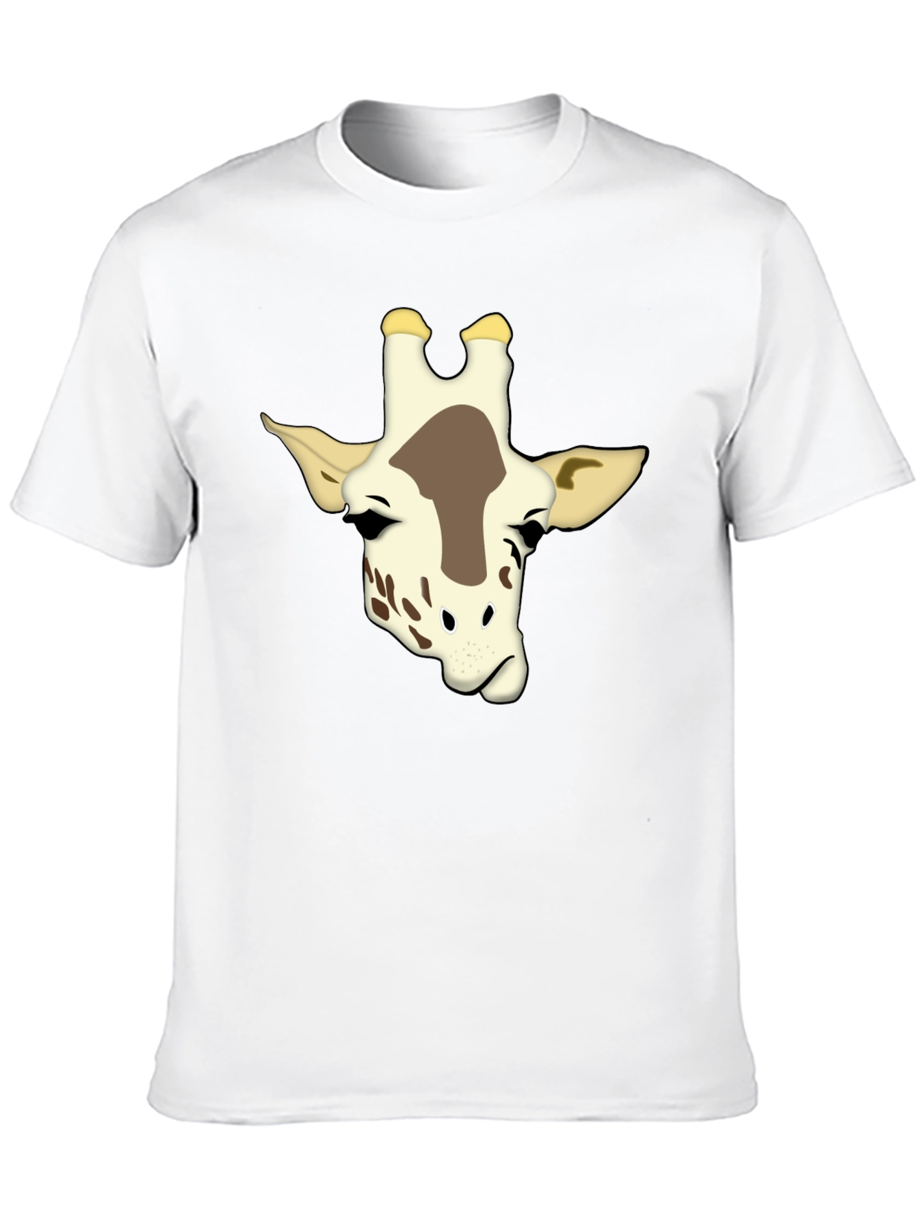 Giraffe Graphic Print Black T-Shirt