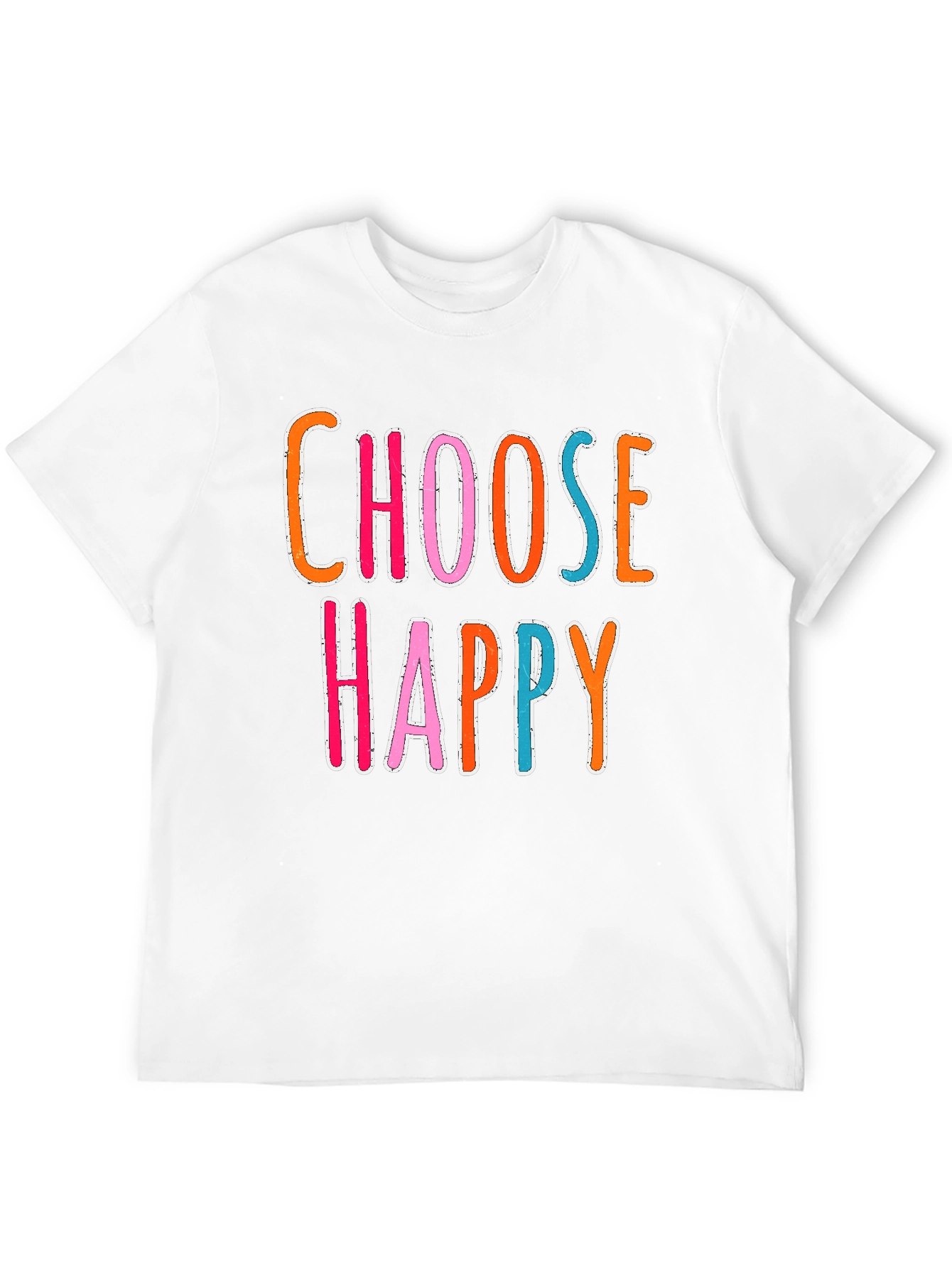 Choose Happy Graphic Tee - Black Casual Shirt
