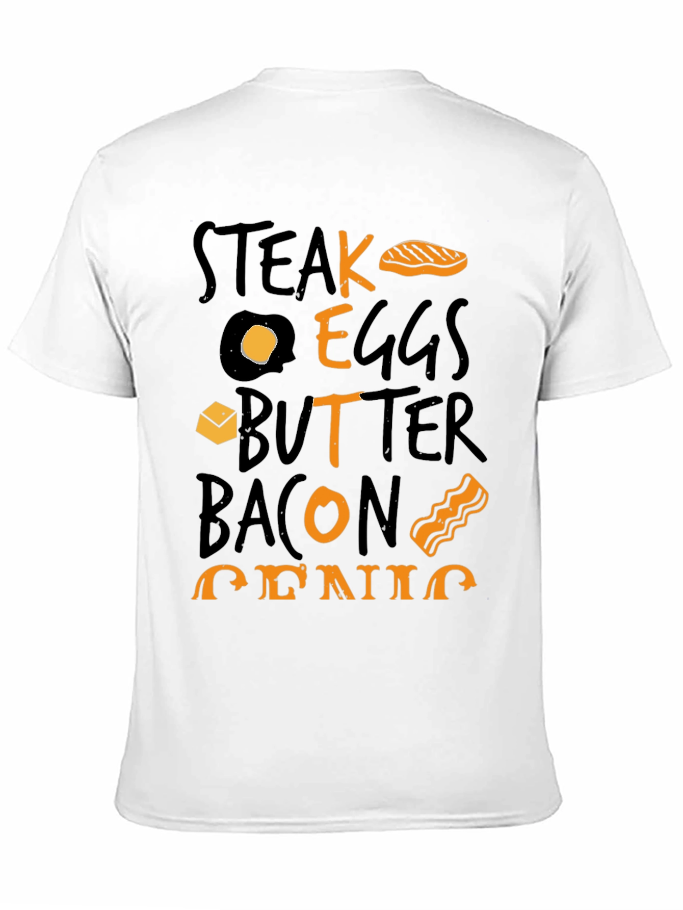 Steak Eggs Butter Bacon Genius Graphic T-Shirt