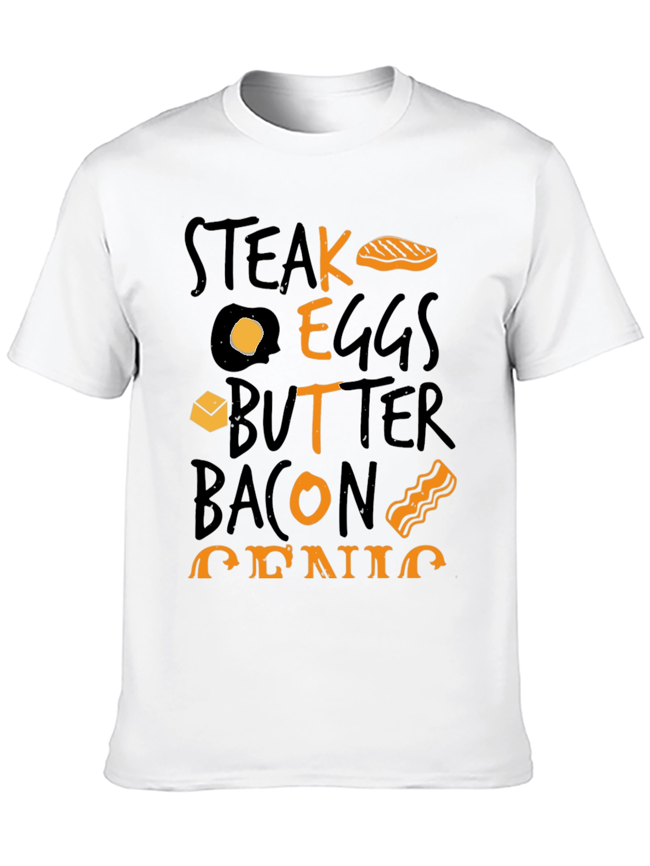 Steak Eggs Butter Bacon Genius Graphic T-Shirt