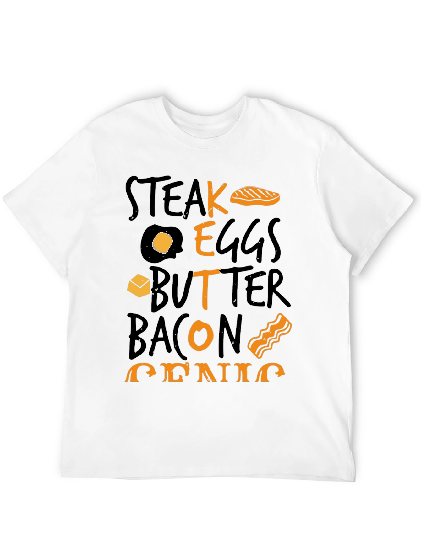 Steak Eggs Butter Bacon Genius Graphic T-Shirt