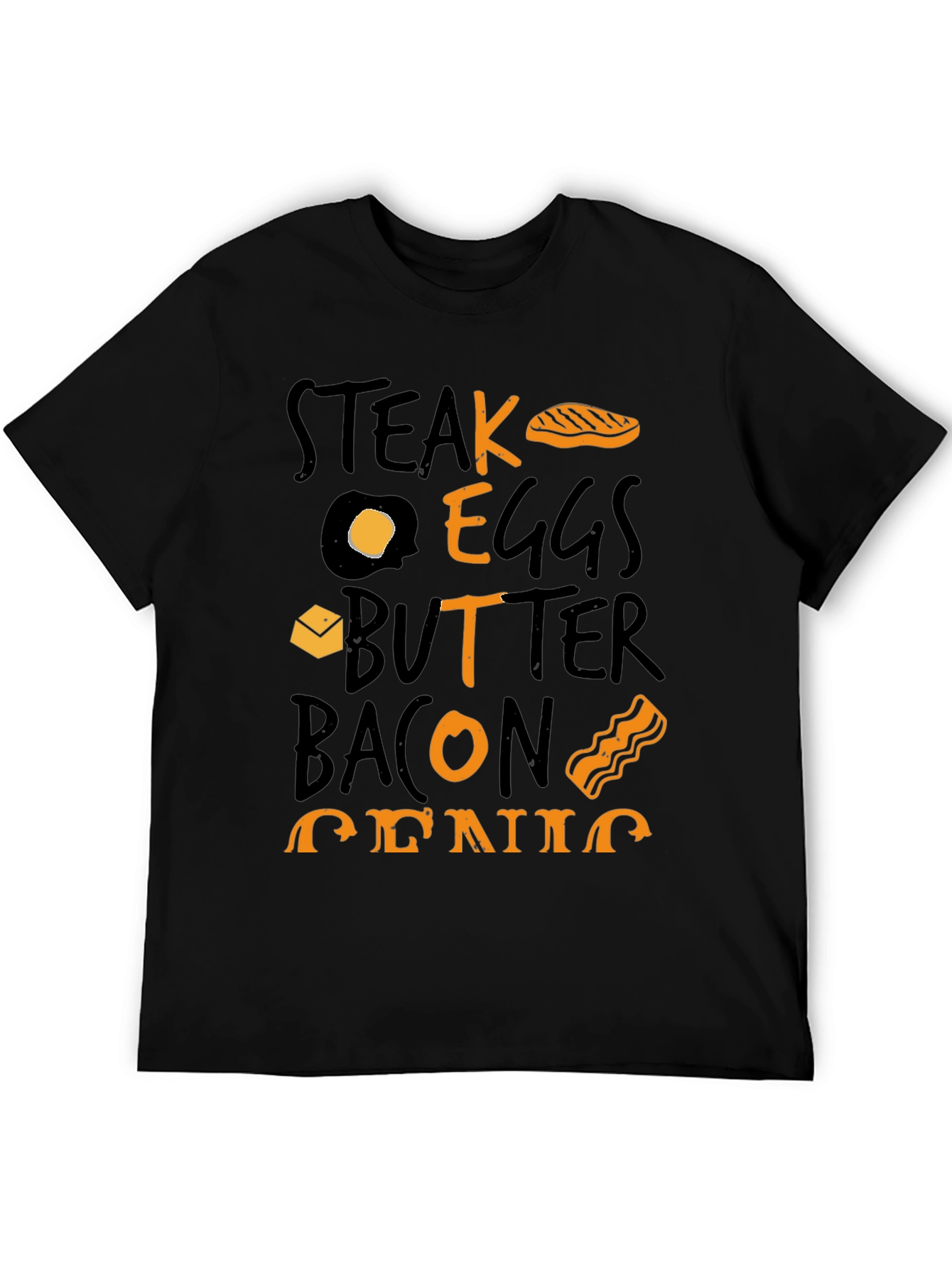 Steak Eggs Butter Bacon Genius Graphic T-Shirt