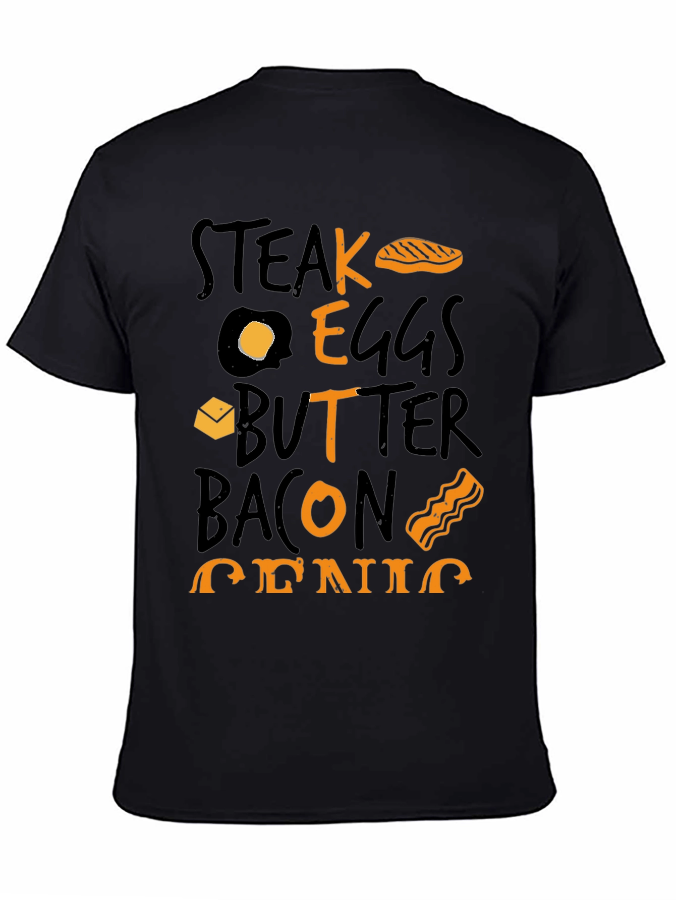 Steak Eggs Butter Bacon Genius Graphic T-Shirt