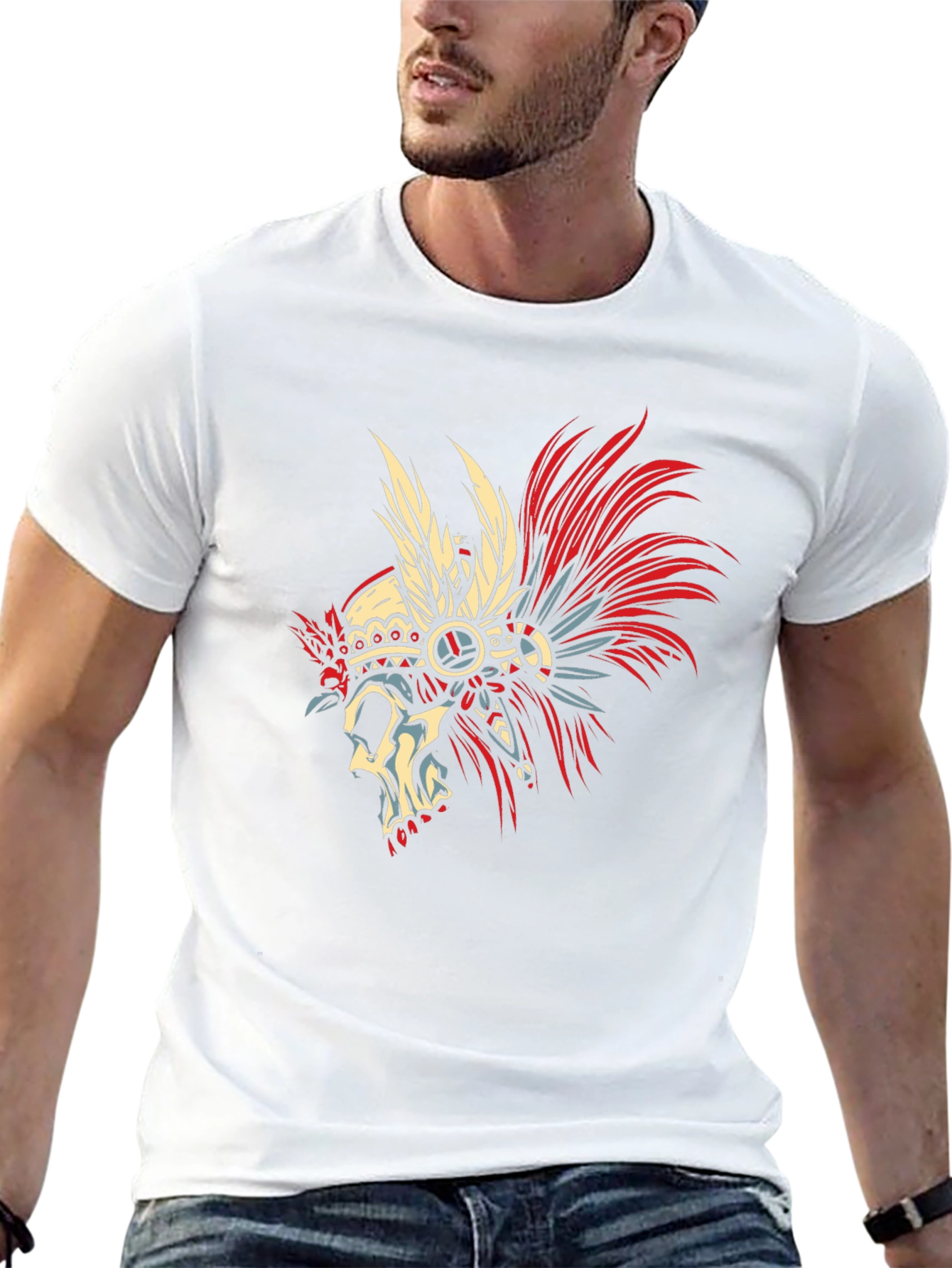 Skull Chief Black T-Shirt - Unique Graphic Tee
