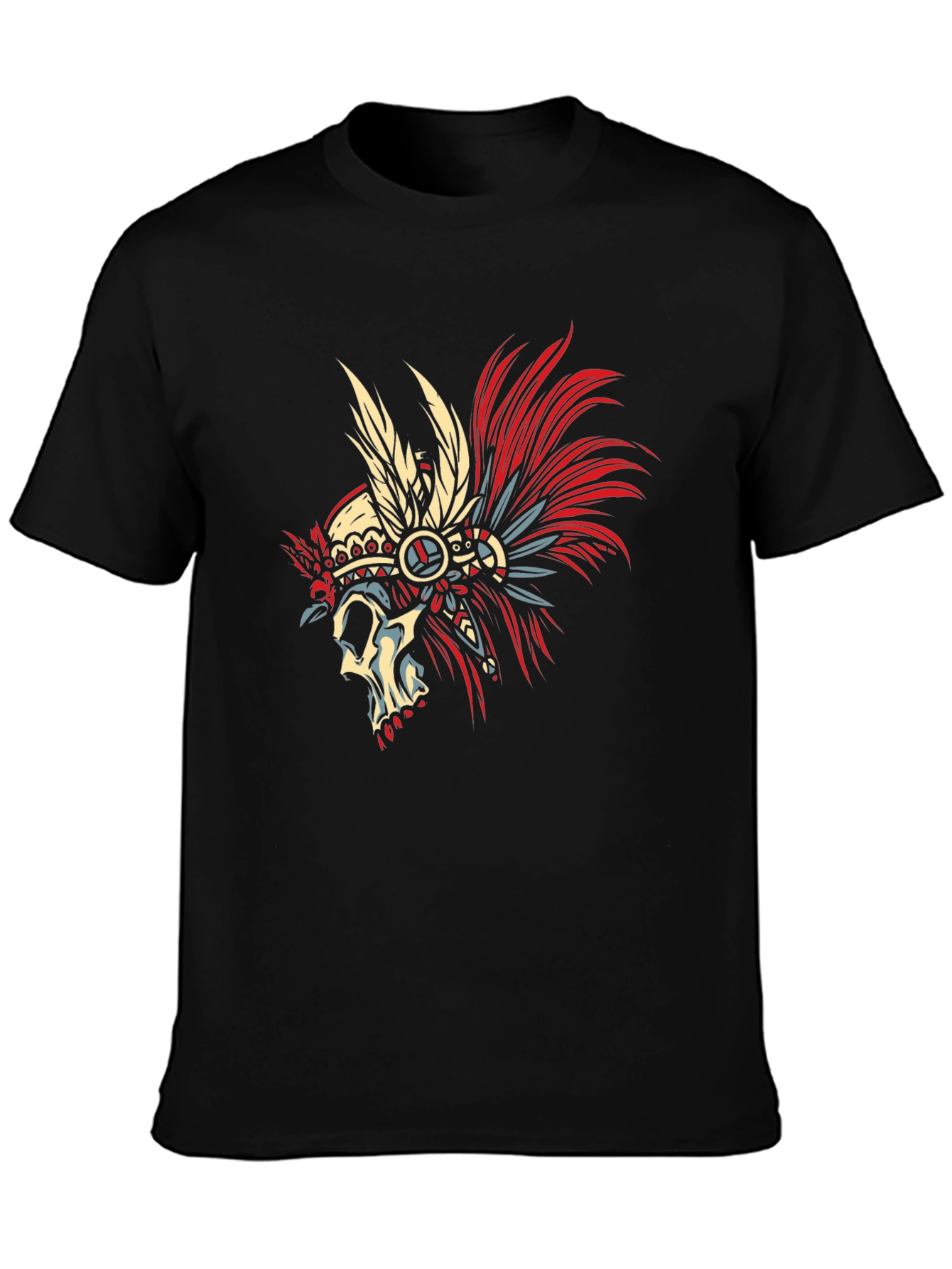 Skull Chief Black T-Shirt - Unique Graphic Tee