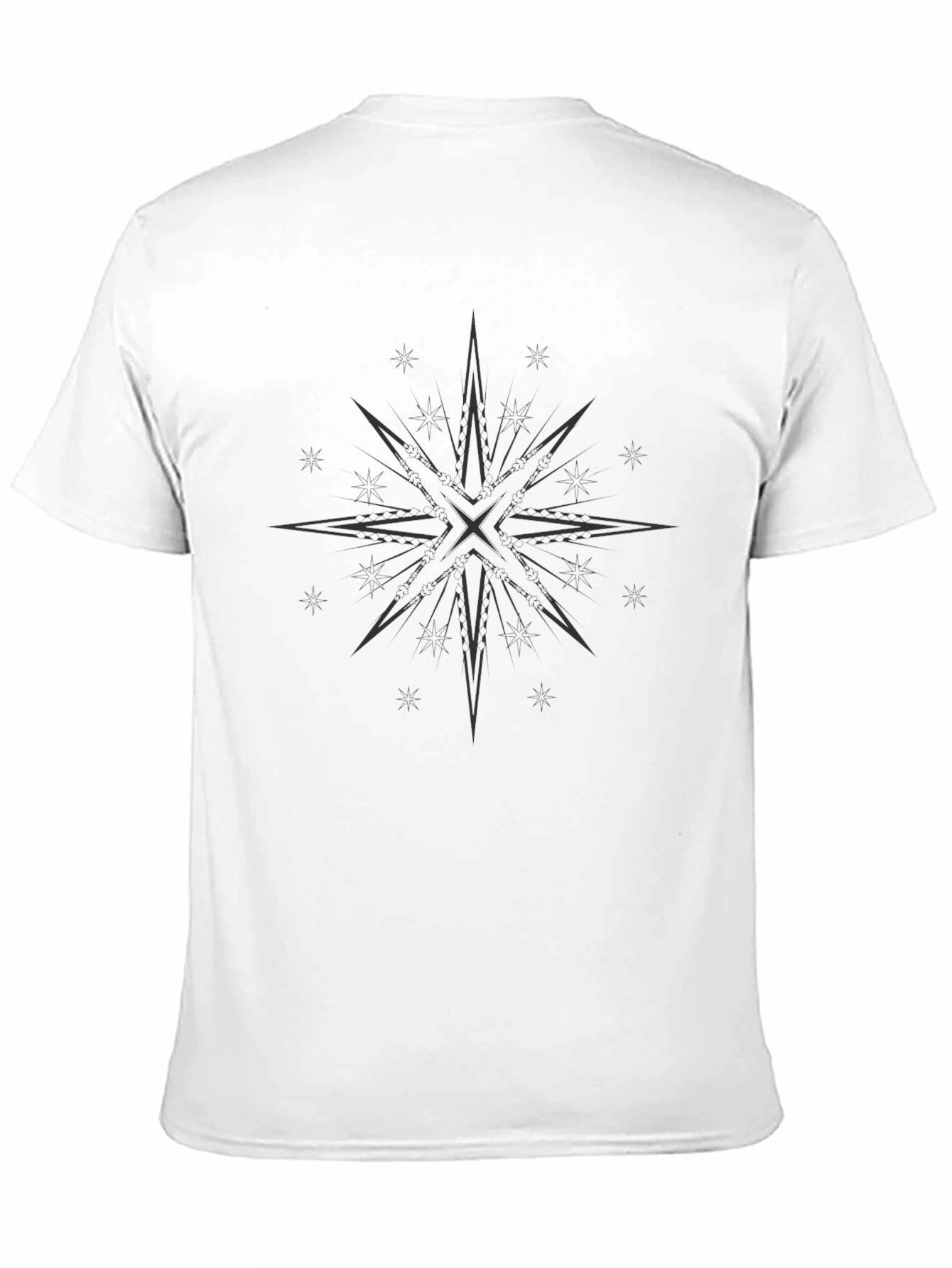 Graphic Starburst Mens Black T-Shirt