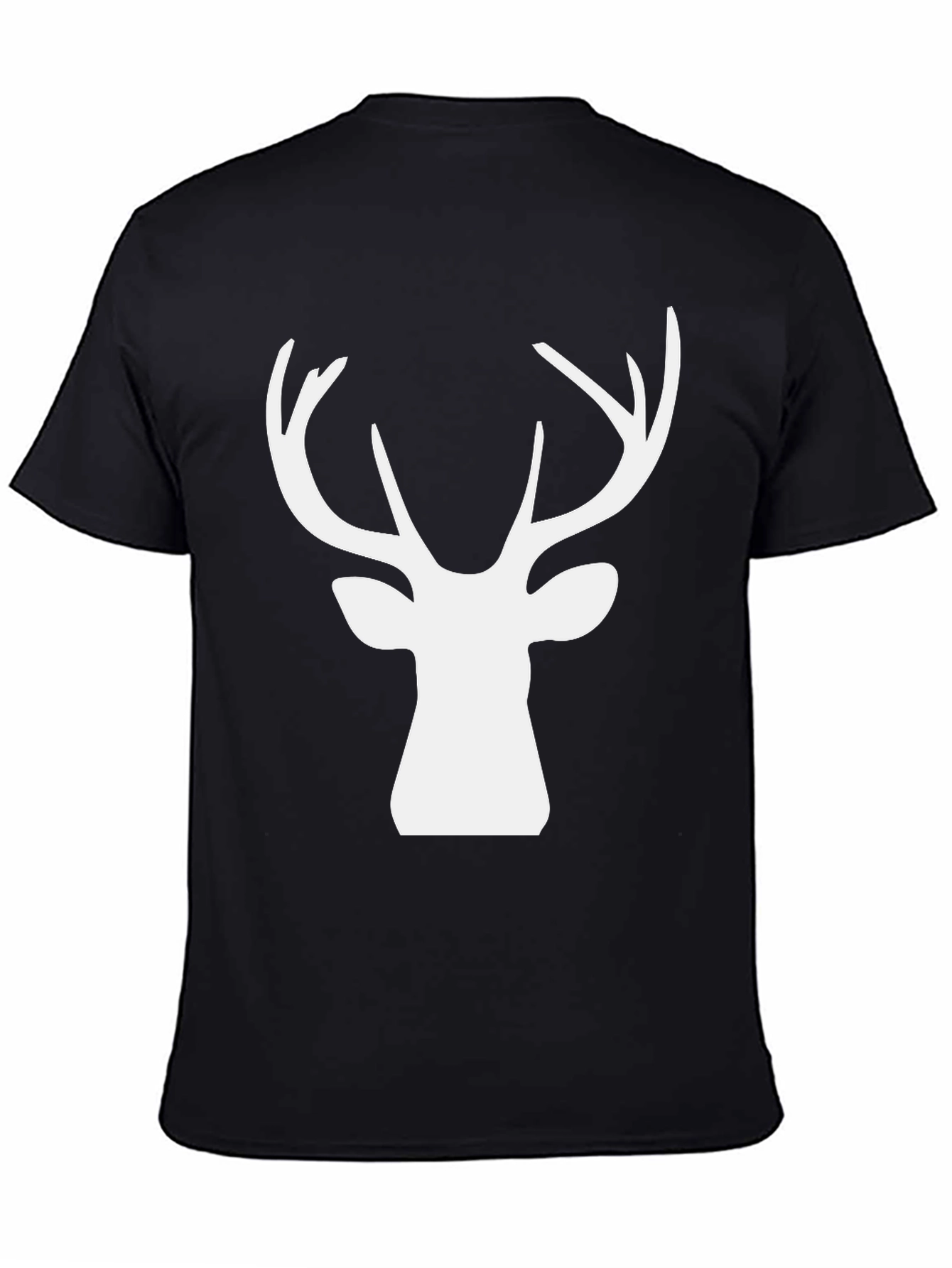 Deer Head Graphic Tee - Black