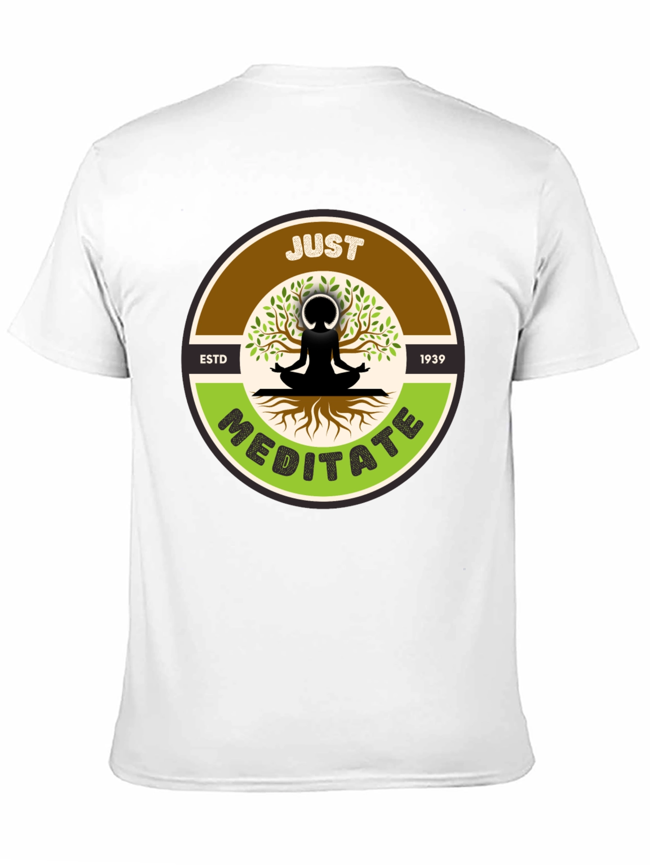 Just Meditate T-Shirt - Black Yoga Inspired Tee